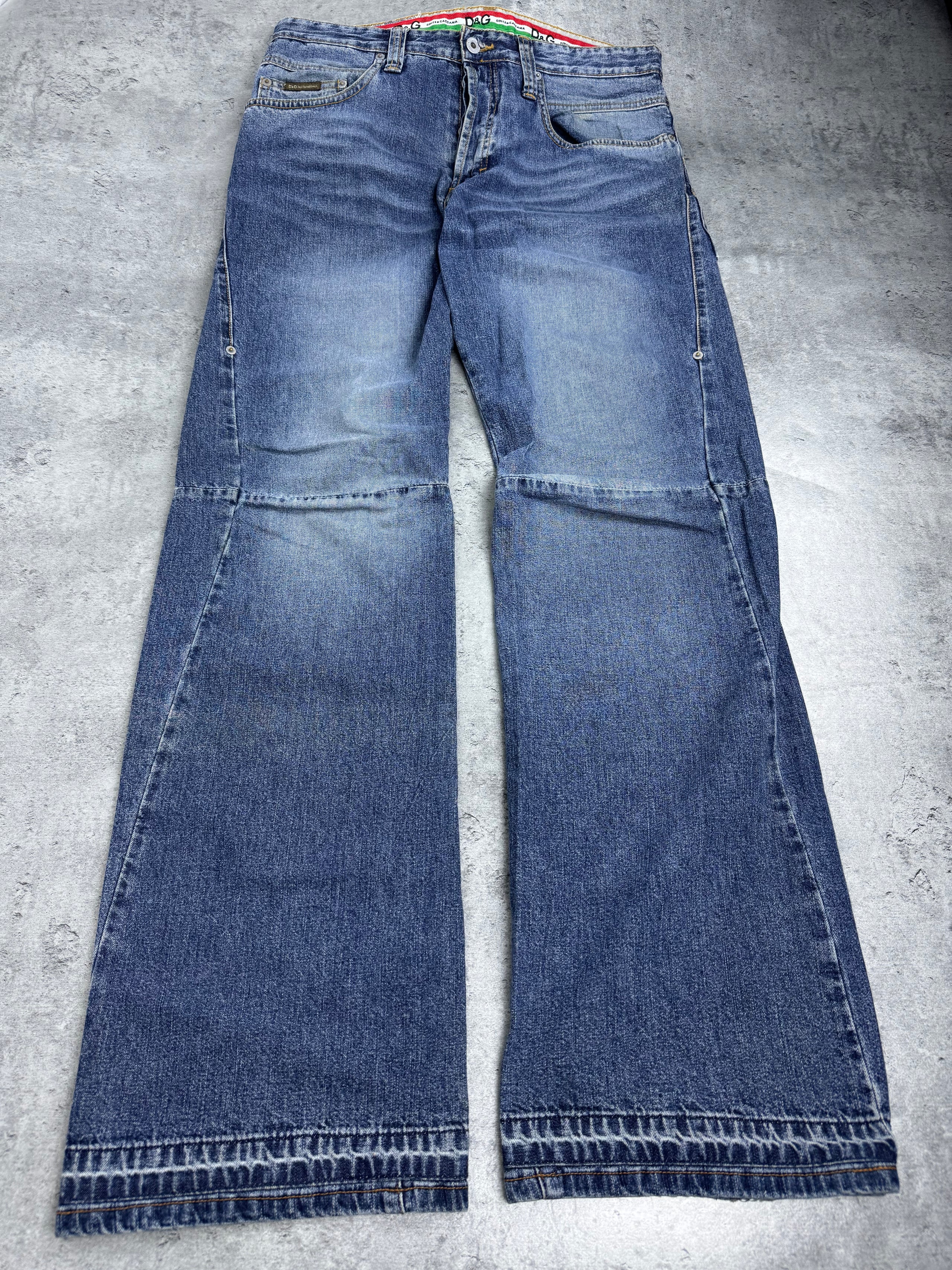 Dolce Gabbana  Straight Leg 2000s Vintage y2k Baggy Jeans Spodnie Jeansowe Designer