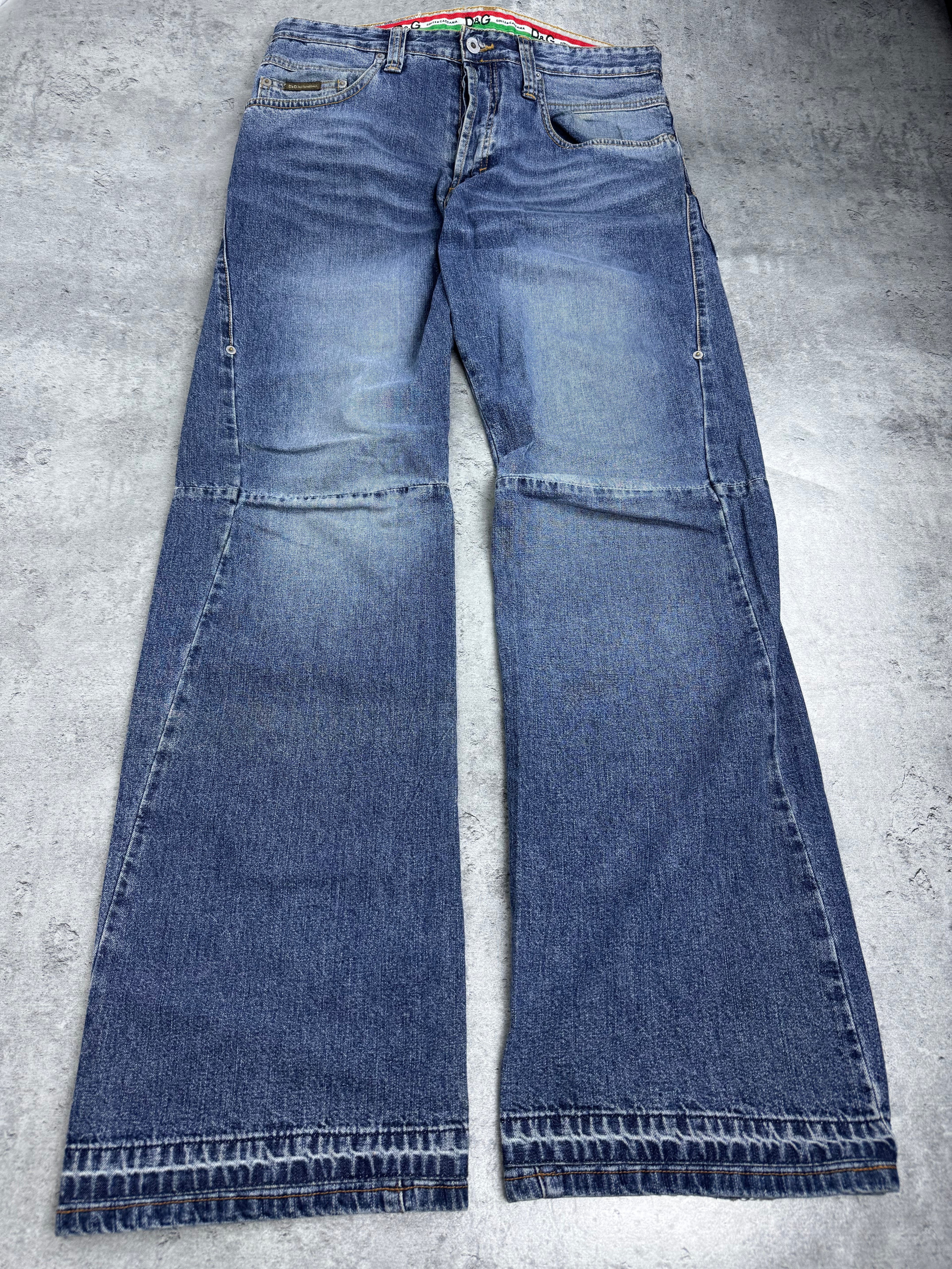 Dolce Gabbana  Straight Leg 2000s Vintage y2k Baggy Jeans Spodnie Jeansowe Designer