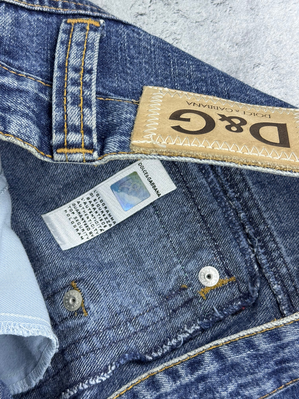 Dolce Gabbana  Straight Leg 2000s Vintage y2k Baggy Jeans Spodnie Jeansowe Designer