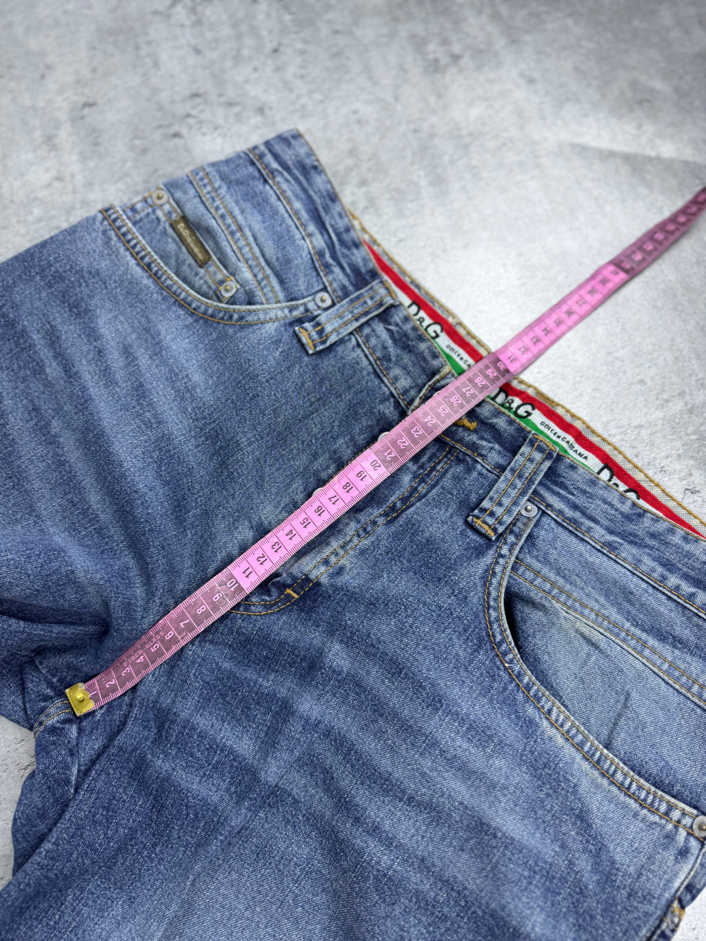 Dolce Gabbana  Straight Leg 2000s Vintage y2k Baggy Jeans Spodnie Jeansowe Designer