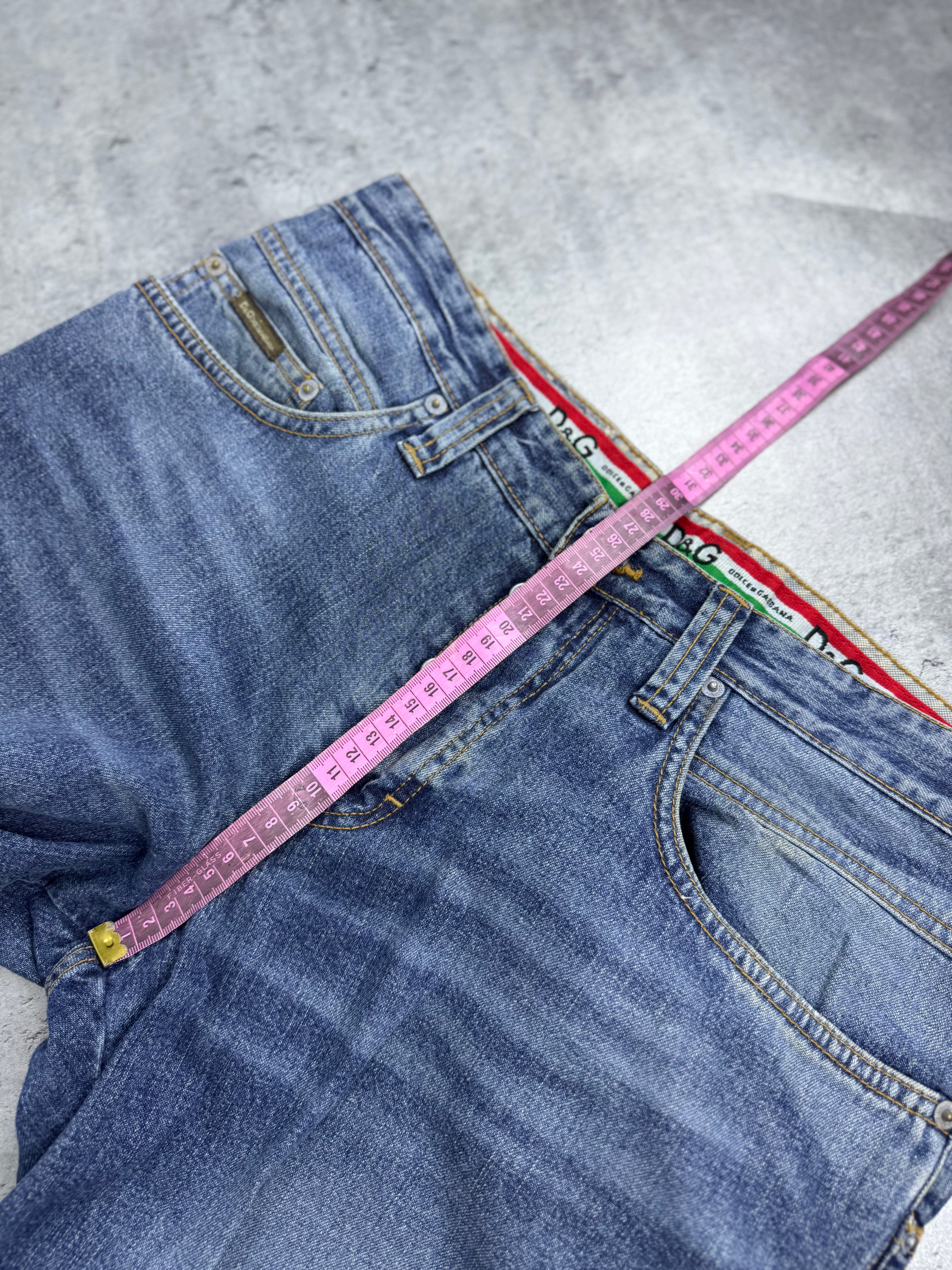 Dolce Gabbana  Straight Leg 2000s Vintage y2k Baggy Jeans Spodnie Jeansowe Designer