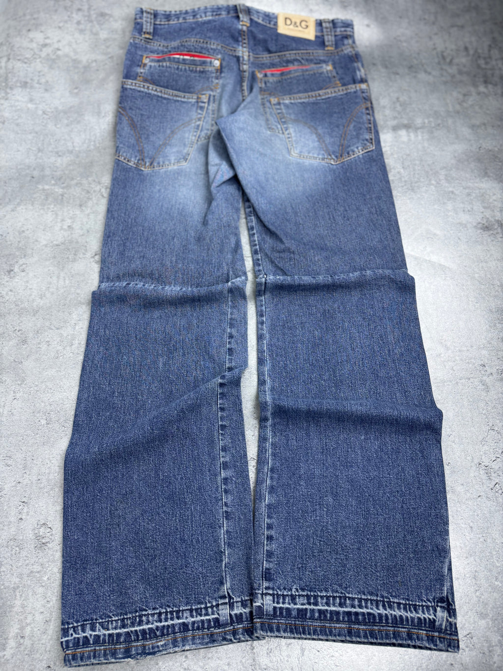 Dolce Gabbana  Straight Leg 2000s Vintage y2k Baggy Jeans Spodnie Jeansowe Designer
