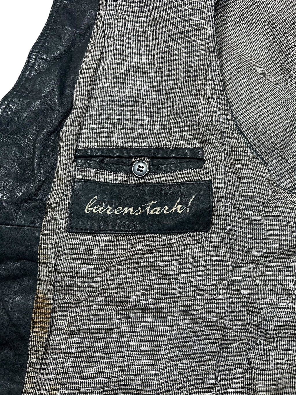 Bezrękawnik skórzany vintage z prawdziwej skóry - Leather biker