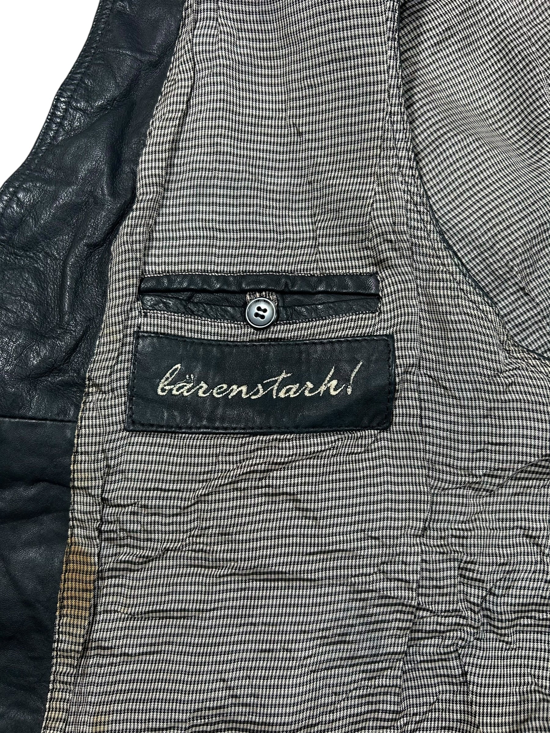 Bezrękawnik skórzany vintage z prawdziwej skóry - Leather biker