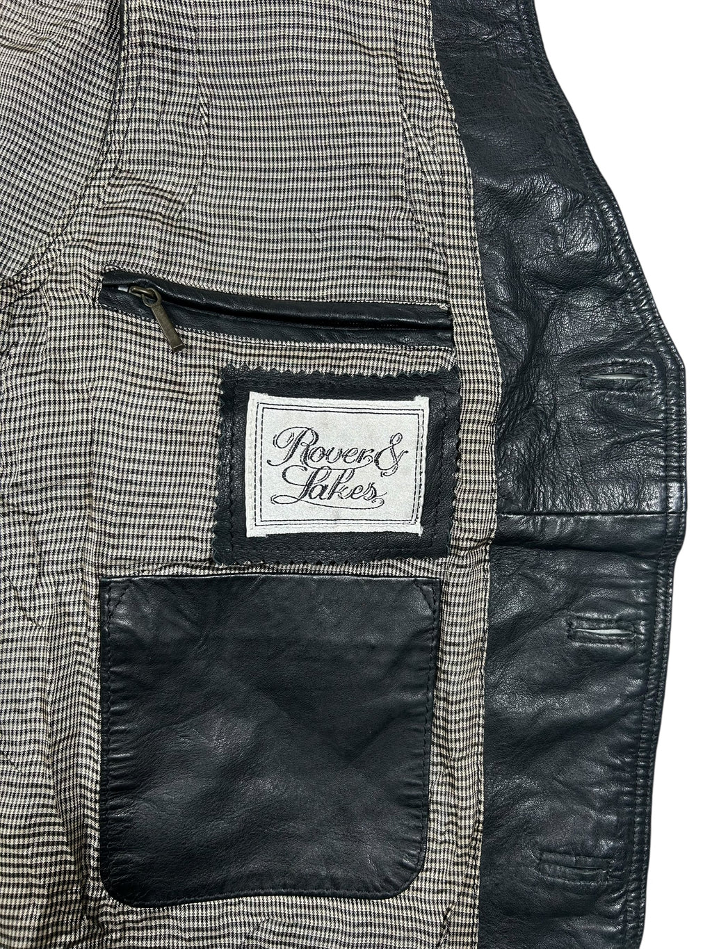 Bezrękawnik skórzany vintage z prawdziwej skóry - Leather biker
