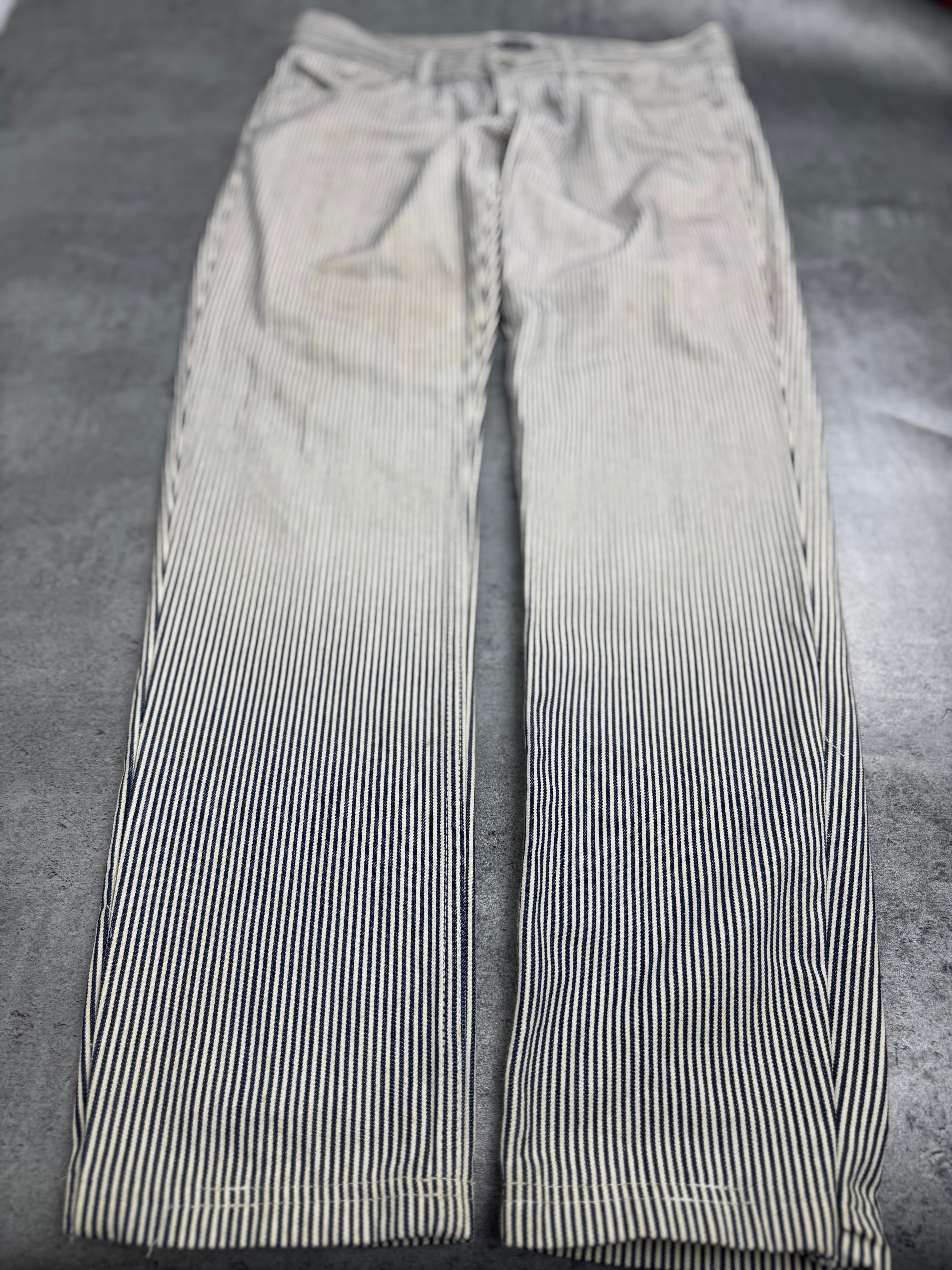Dolce Gabbana Y2K Straight Leg Spodnie w Paski Striped Pants Vintage 2000s Designer Premium Old Money preppy