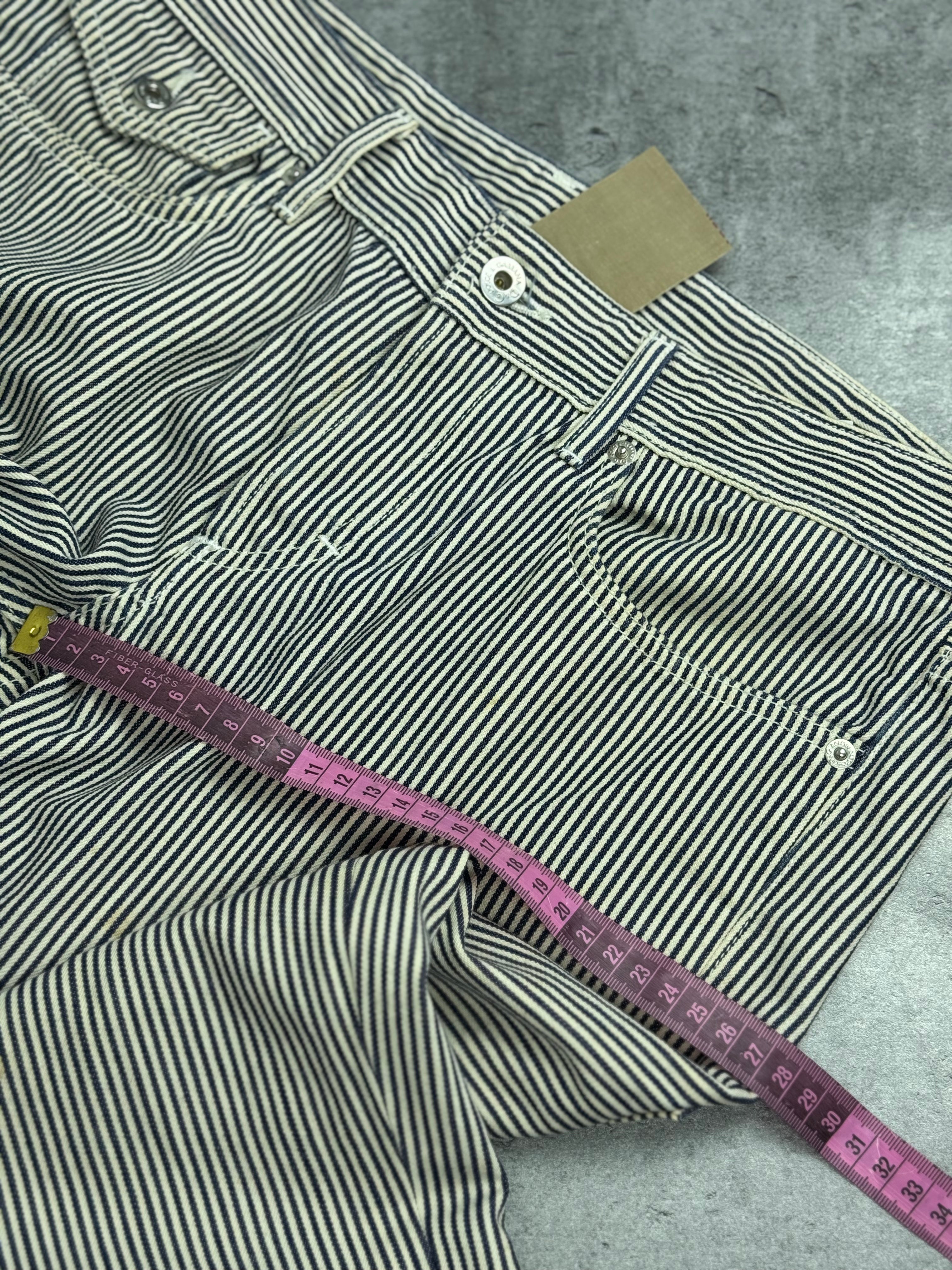 Dolce Gabbana Y2K Straight Leg Spodnie w Paski Striped Pants Vintage 2000s Designer Premium Old Money preppy