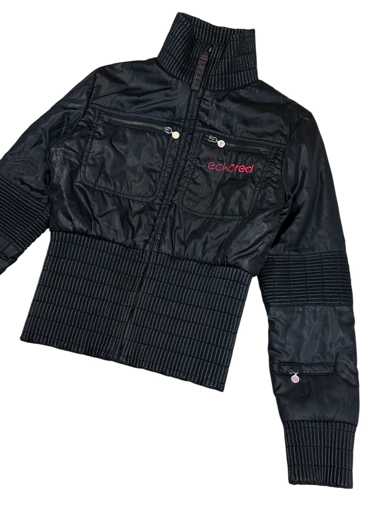 Vintage 00s Y2k Ecko Puffer Jacket Size XS Black