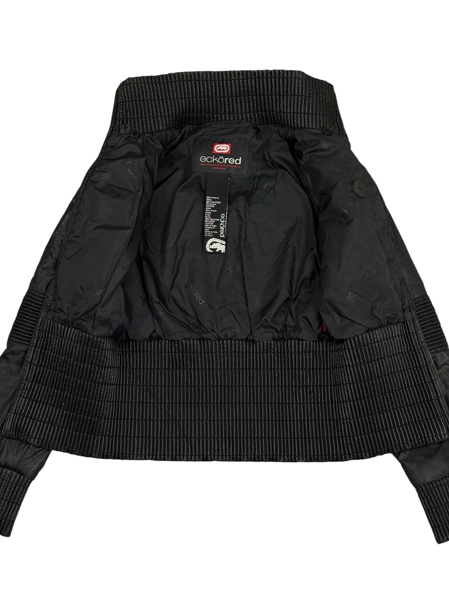 Vintage 00s Y2k Ecko Puffer Jacket Size XS Black