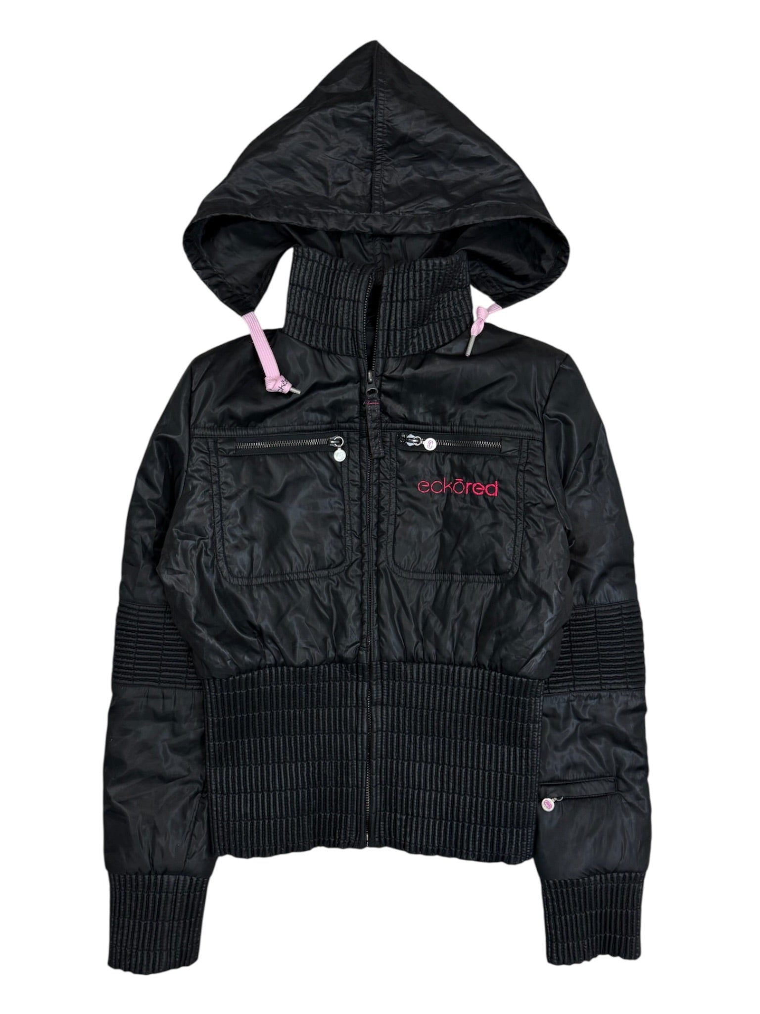 Vintage 00s Y2k Ecko Puffer Jacket Size XS Black