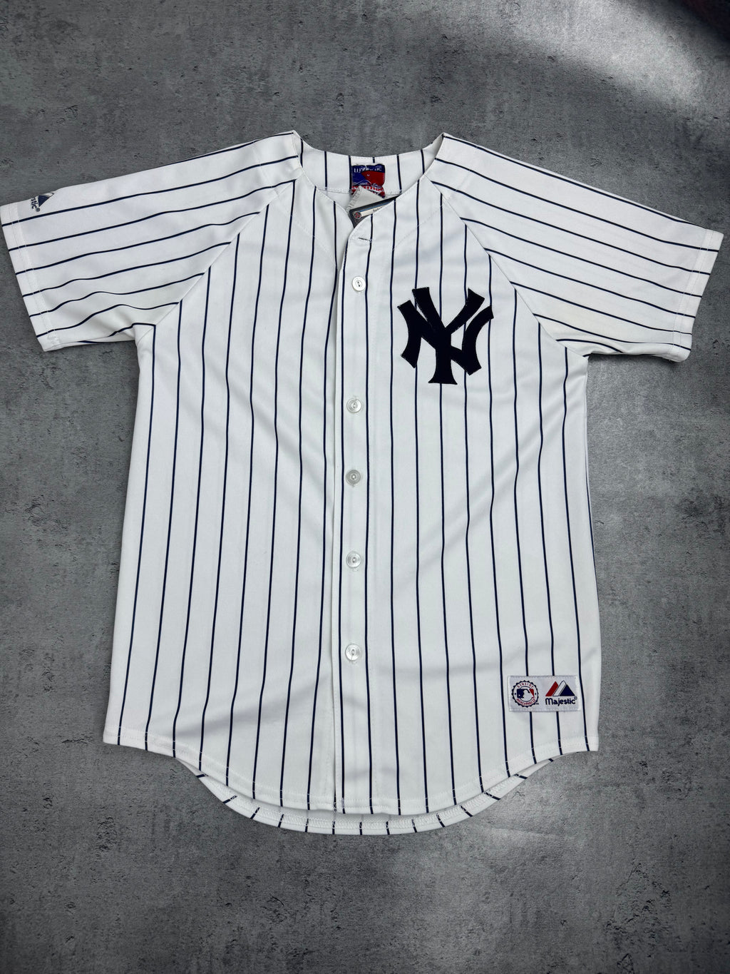 New York Yankees Vintage MLB Jersey Koszulka Baseball Pinstripes 90s/2000s Classic Majestic