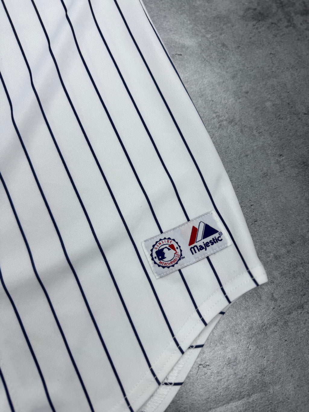 New York Yankees Vintage MLB Jersey Koszulka Baseball Pinstripes 90s/2000s Classic Majestic