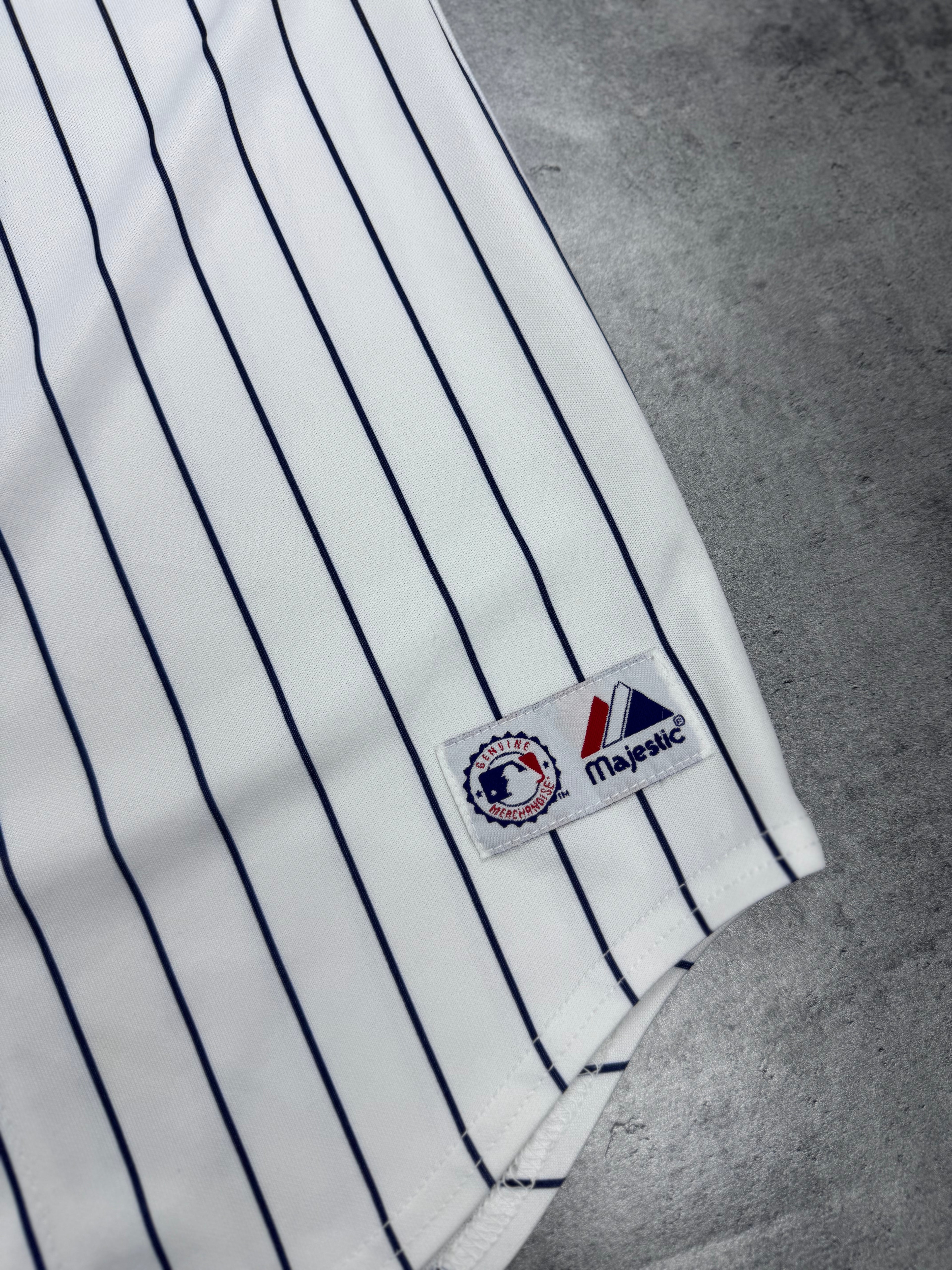New York Yankees Vintage MLB Jersey Koszulka Baseball Pinstripes 90s/2000s Classic Majestic