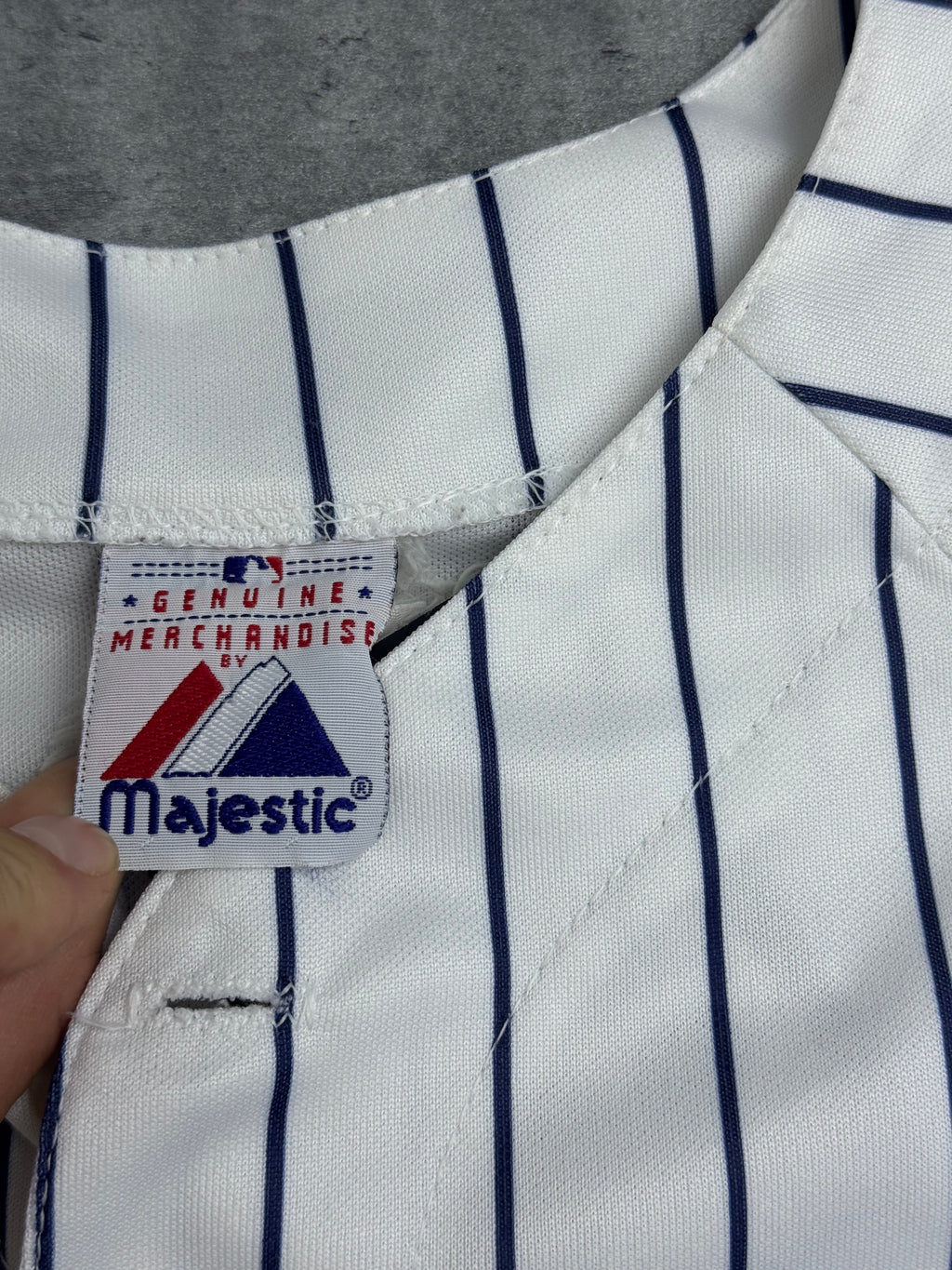 New York Yankees Vintage MLB Jersey Koszulka Baseball Pinstripes 90s/2000s Classic Majestic