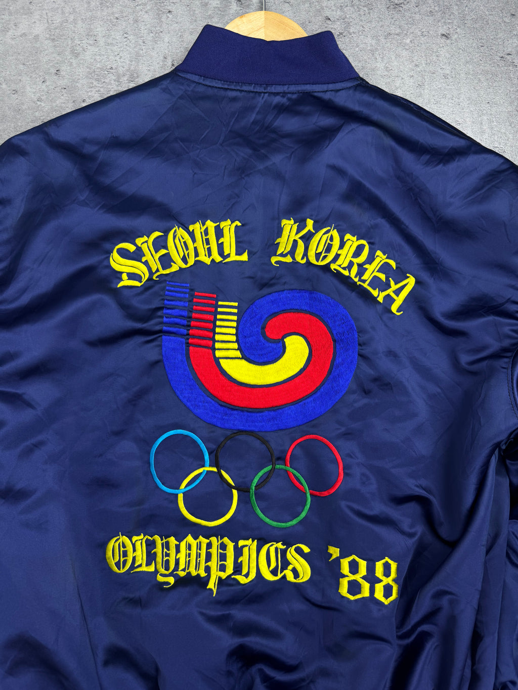 1988 Seoul South Korea Summer Olympics Games Rare Bomber Souvenir Jacket Boxy 80s True Vintage
