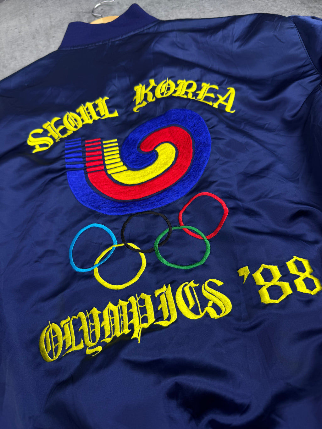 1988 Seoul South Korea Summer Olympics Games Rare Bomber Souvenir Jacket Boxy 80s True Vintage