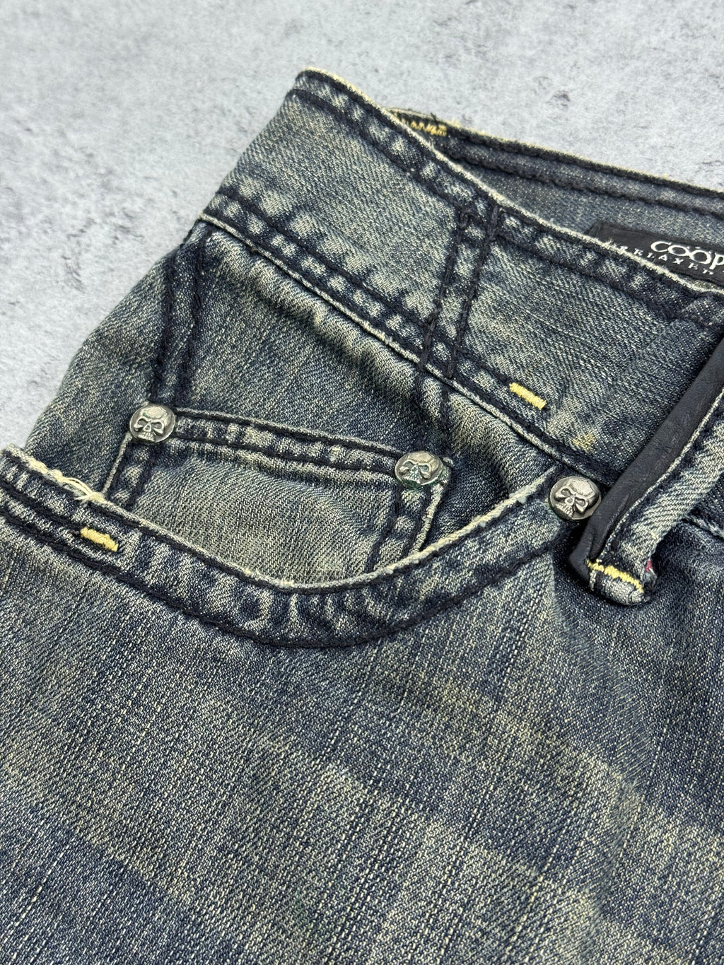 Affliction y2k rare grunge goth spodnie jeansowe jeansy baggy bootcut amerykańskie