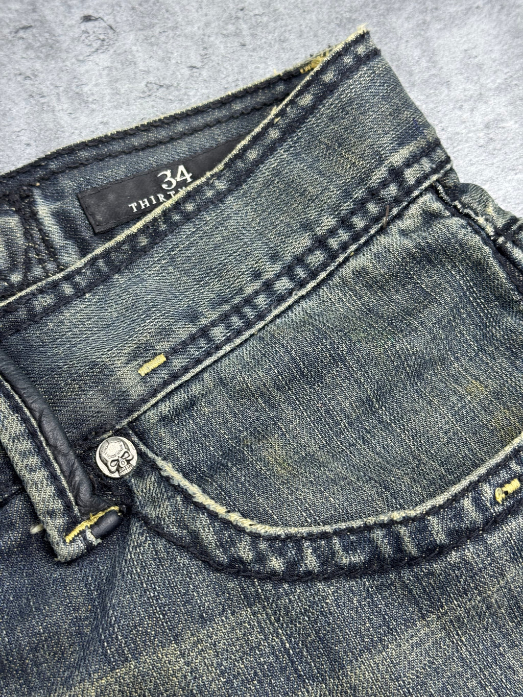 Affliction y2k rare grunge goth spodnie jeansowe jeansy baggy bootcut amerykańskie