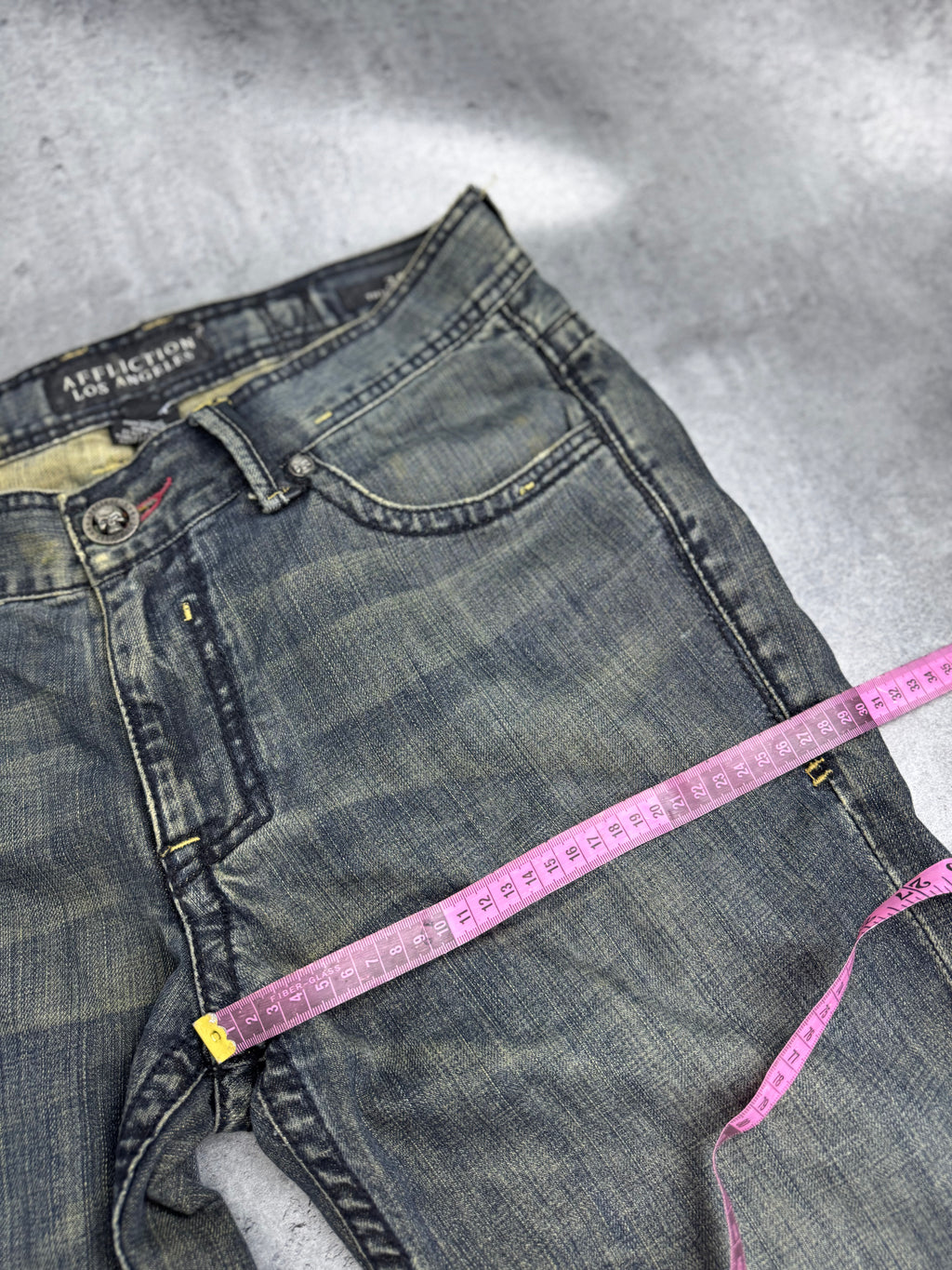 Affliction y2k rare grunge goth spodnie jeansowe jeansy baggy bootcut amerykańskie