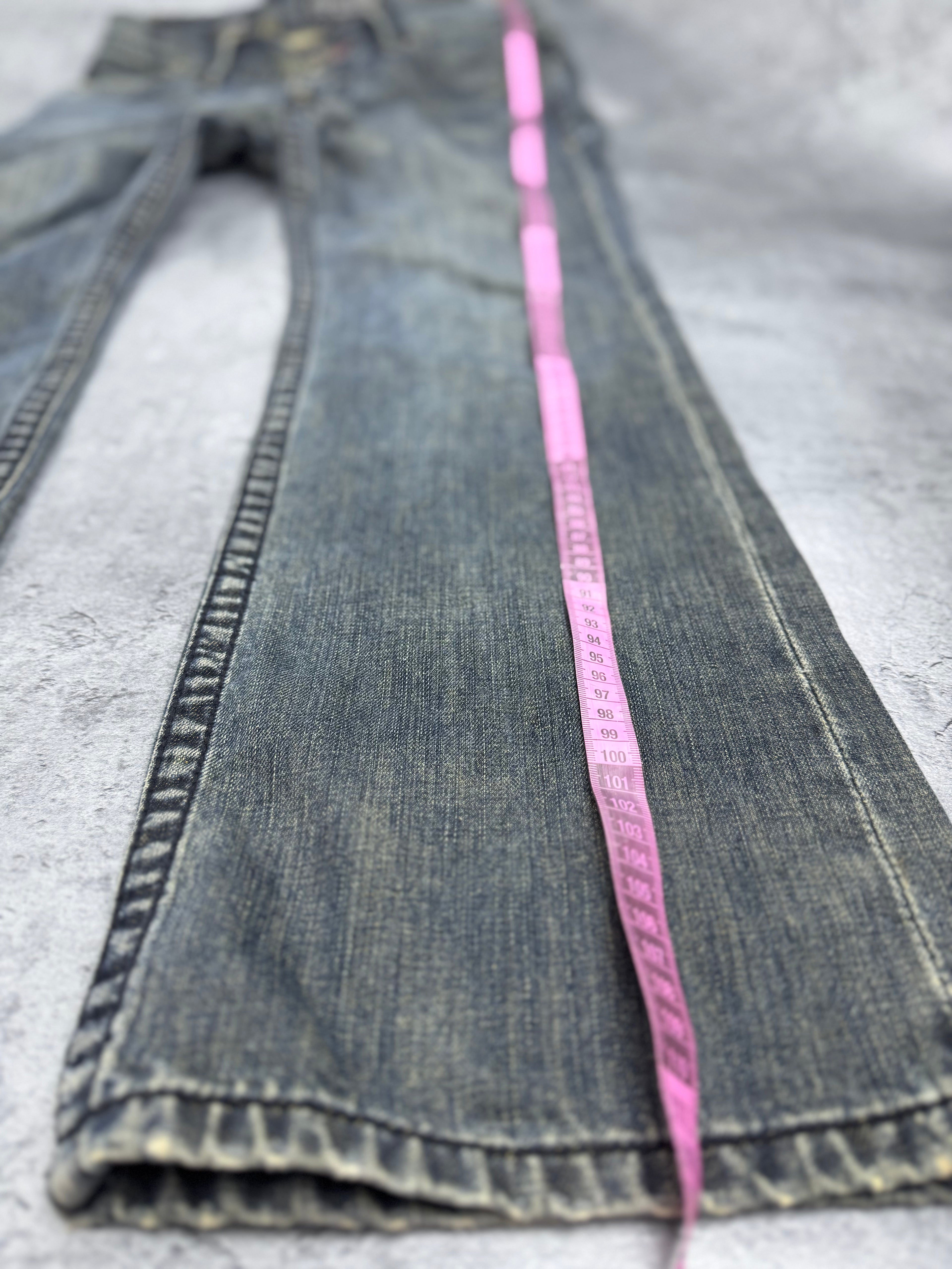 Affliction y2k rare grunge goth spodnie jeansowe jeansy baggy bootcut amerykańskie
