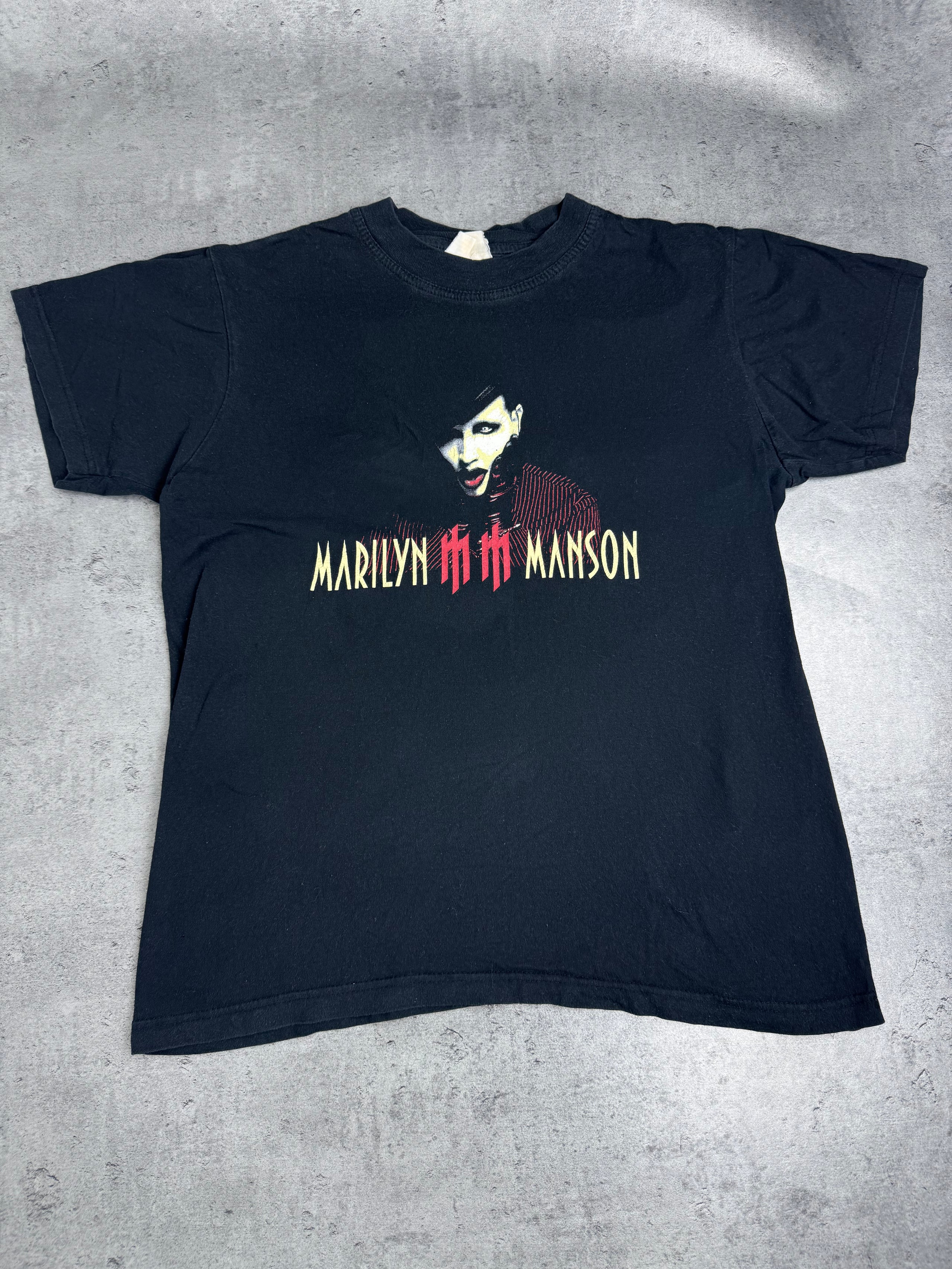 Marilyn Manson 2003 Vintage Tour Merch heavy metal rock tee shirt Trasa Koncertowa Y2K