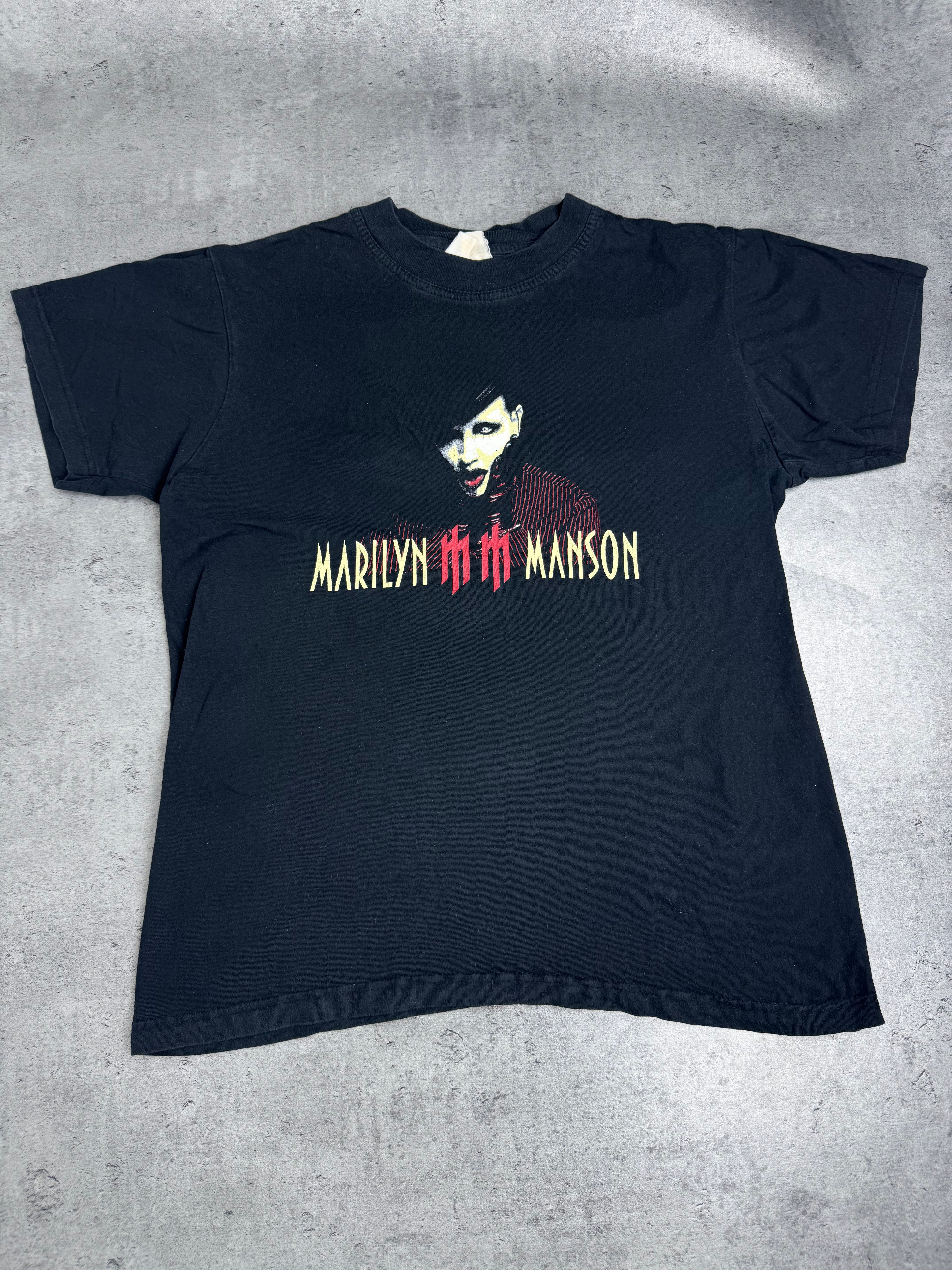 Marilyn Manson 2003 Vintage Tour Merch heavy metal rock tee shirt Trasa Koncertowa Y2K