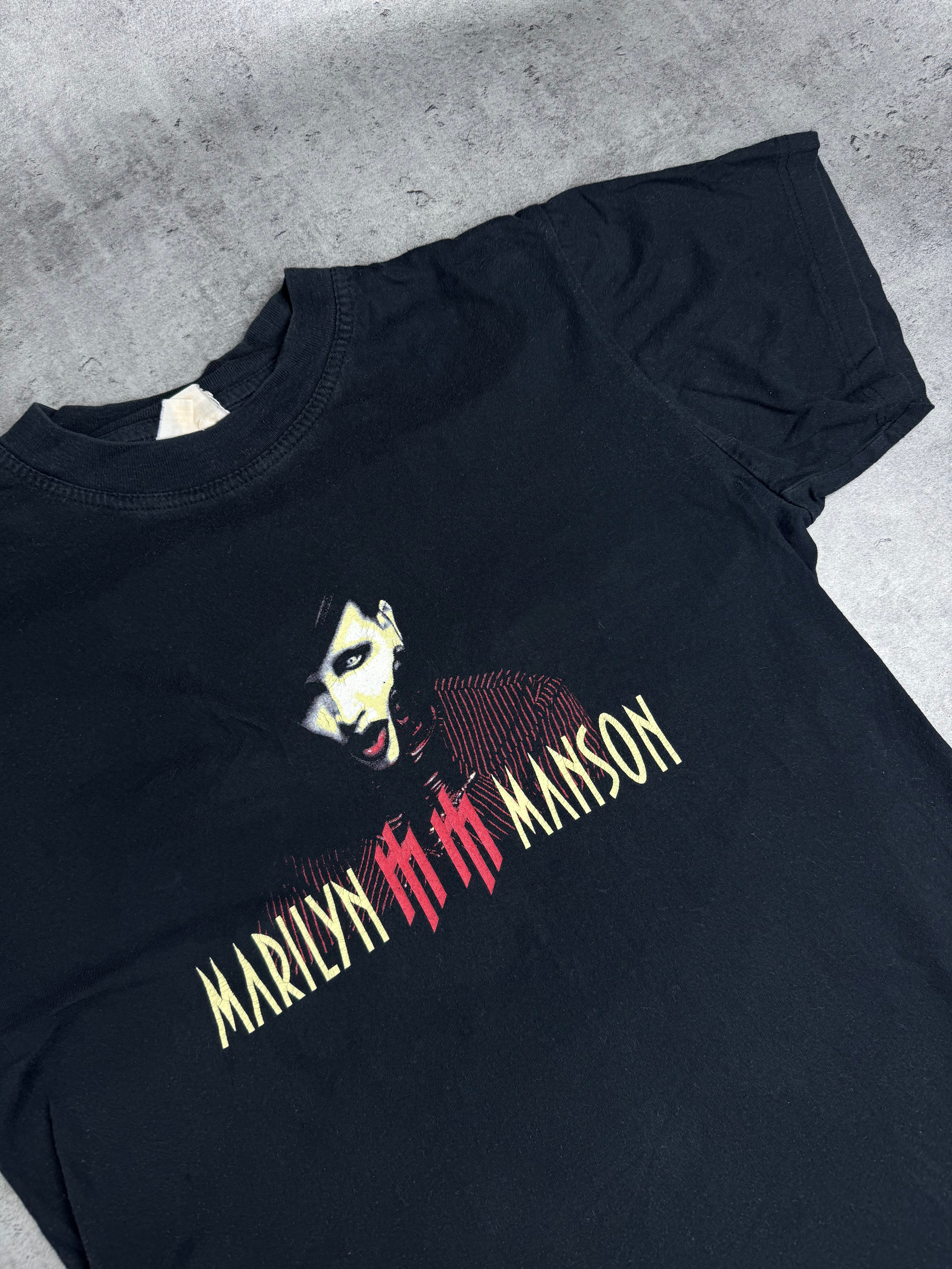 Marilyn Manson 2003 Vintage Tour Merch heavy metal rock tee shirt Trasa Koncertowa Y2K