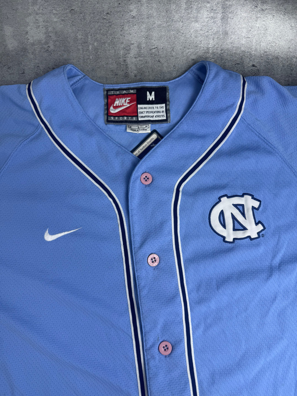 90s North Carolina Tar Heels Baseball Jersey College NCAA Nike Michael Jordan