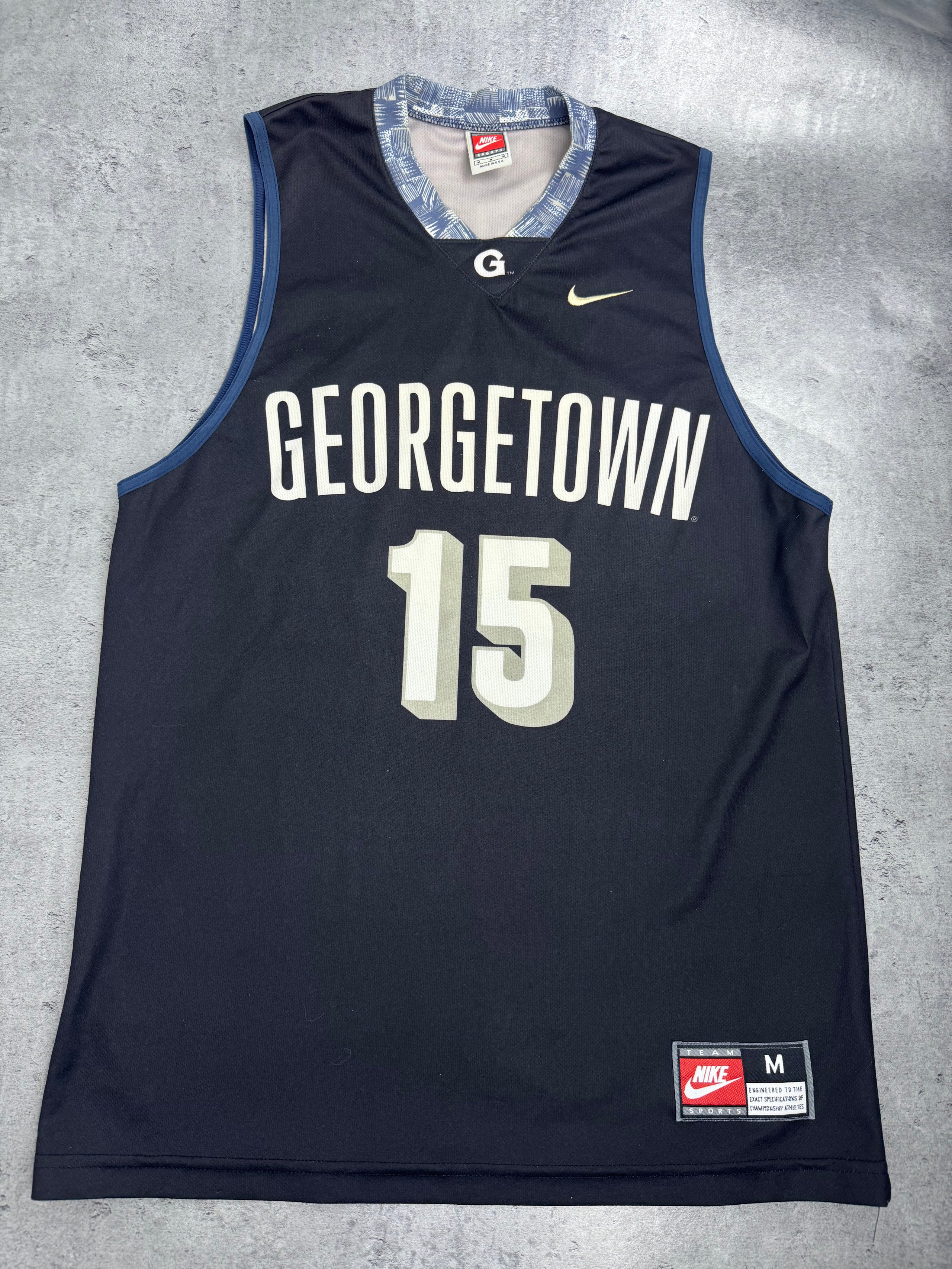 90s Nike Georgetown University Hoyas NCAA Basketball Jersey Uniwersytecka Koszulka Koszykarska