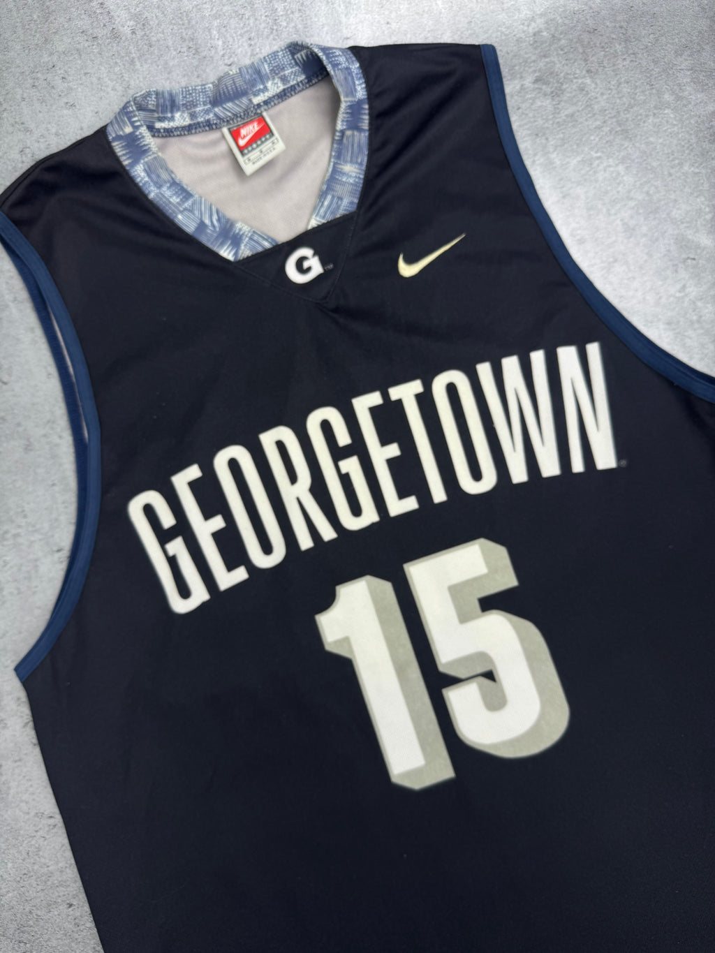 90s Nike Georgetown University Hoyas NCAA Basketball Jersey Uniwersytecka Koszulka Koszykarska