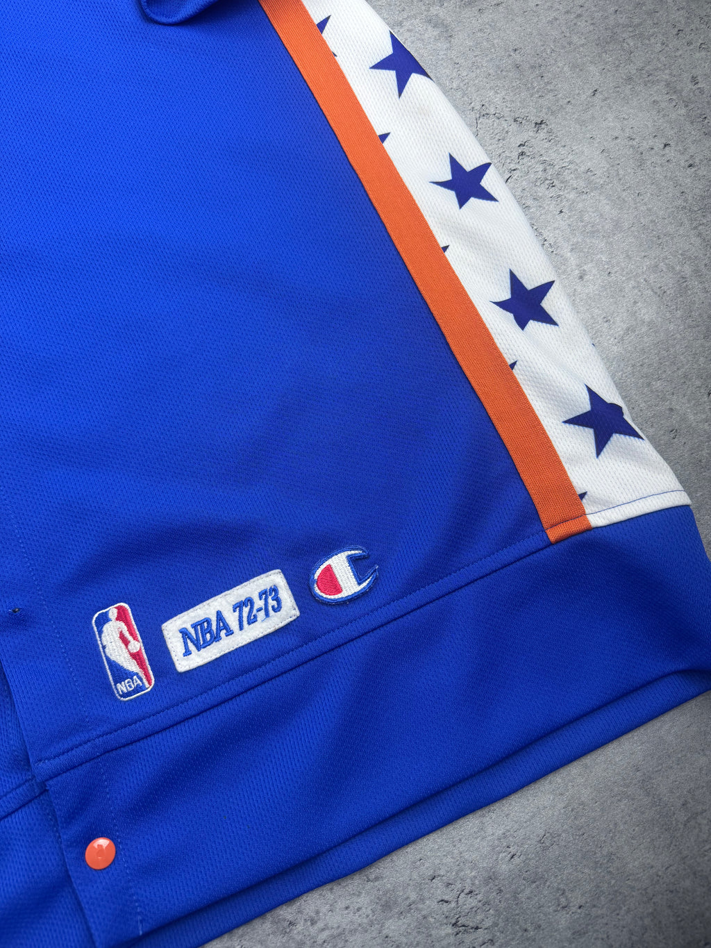 Champion New York Knicks 1972-1973 NBA Warm Up Shooting Shirt Jersey Koszykarska Overszied