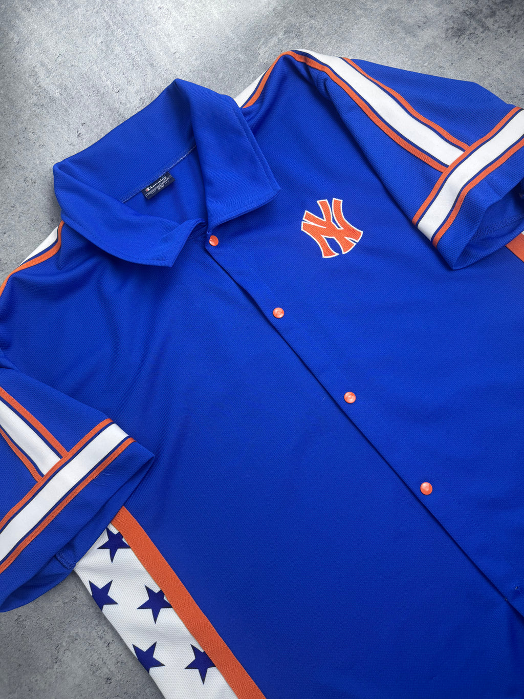 Champion New York Knicks 1972-1973 NBA Warm Up Shooting Shirt Jersey Koszykarska Overszied