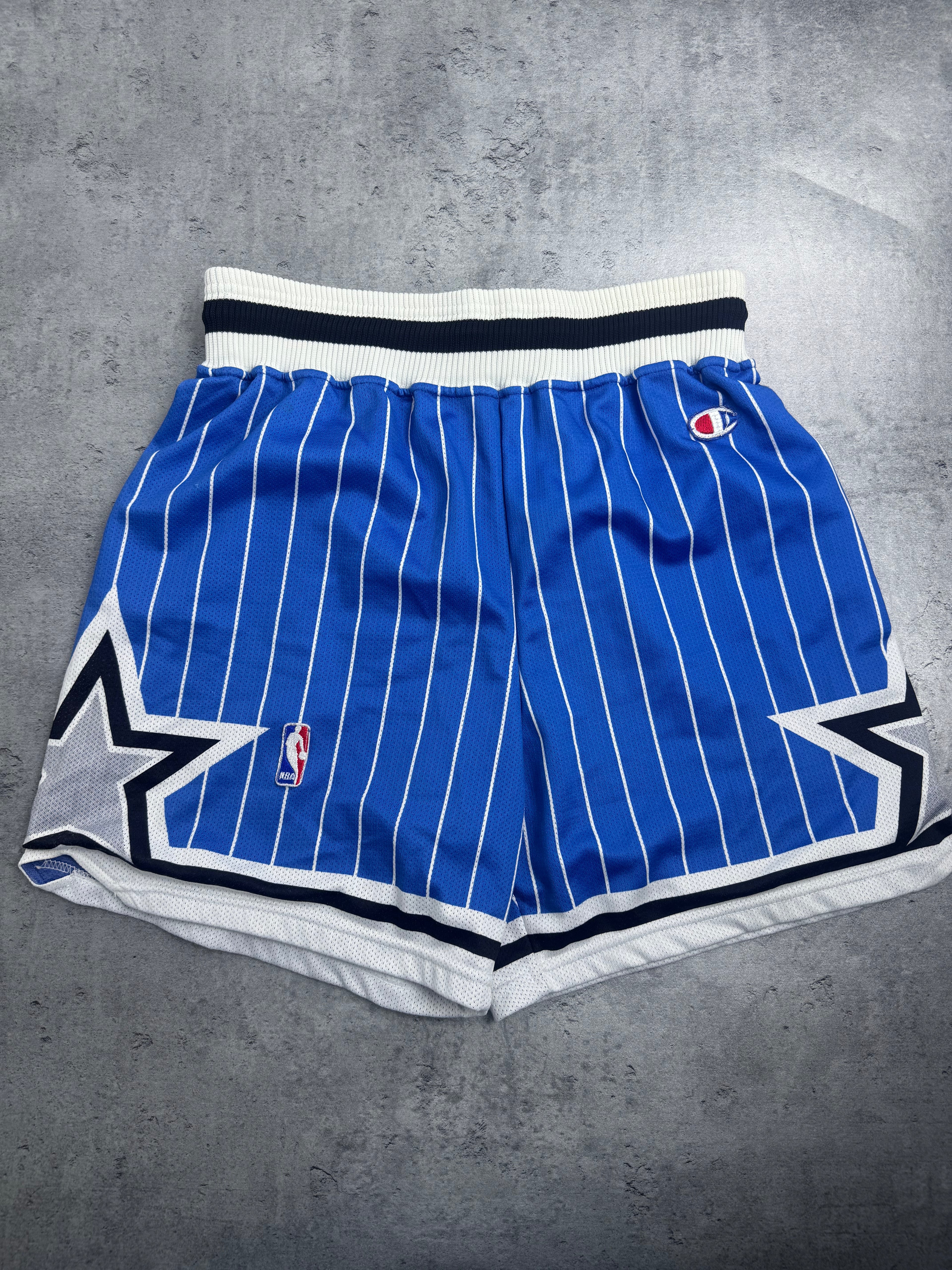 Orlando Magic 90s Pinstripe Basketball Vintage Shorts Champion NBA Spodenki Koszykarskie Meczowe
