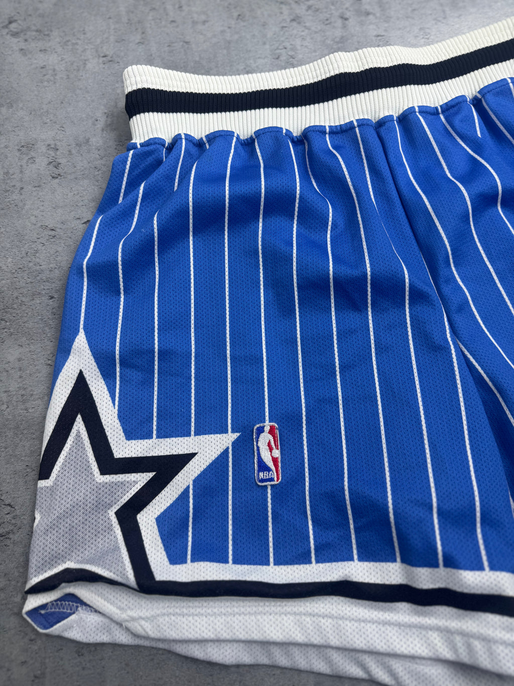 Orlando Magic 90s Pinstripe Basketball Vintage Shorts Champion NBA Spodenki Koszykarskie Meczowe