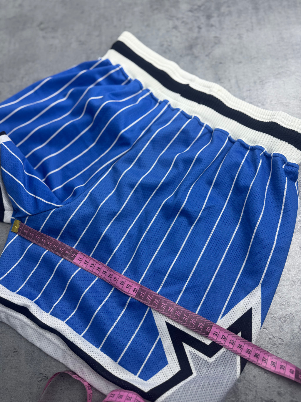 Orlando Magic 90s Pinstripe Basketball Vintage Shorts Champion NBA Spodenki Koszykarskie Meczowe
