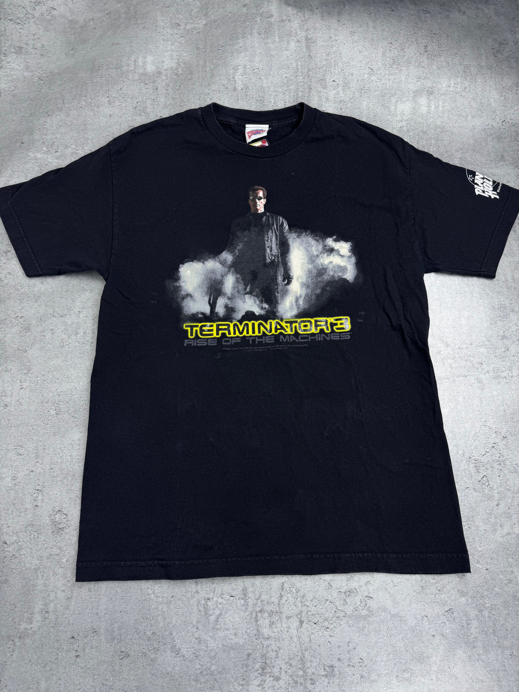 Terminator 2003 Movie Promo Licensed Universal Studios Koszulka z nadrukiem grafiką Vintage 2000s