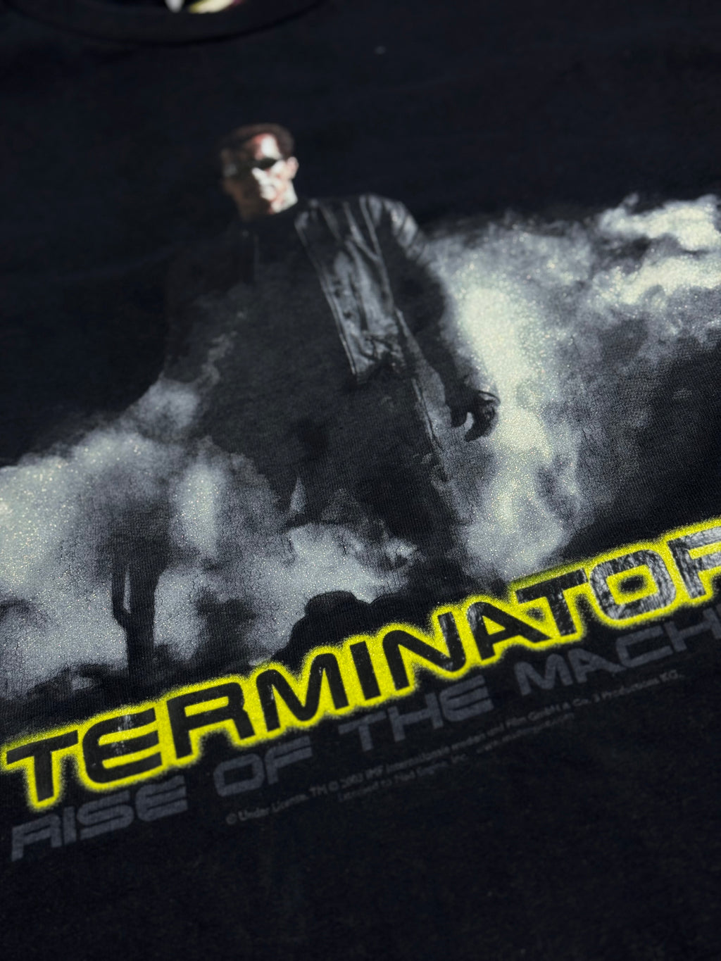 Terminator 2003 Movie Promo Licensed Universal Studios Koszulka z nadrukiem grafiką Vintage 2000s