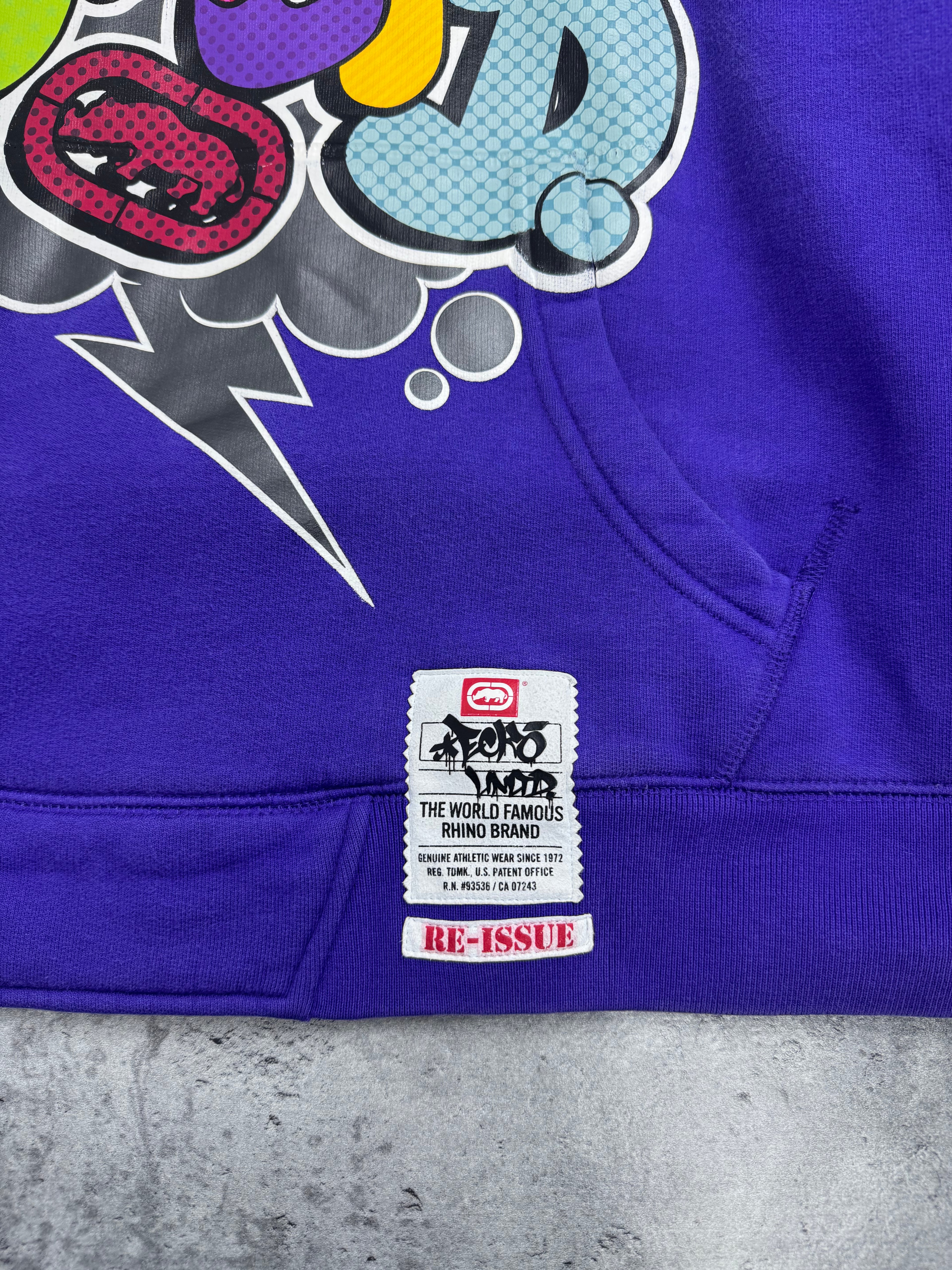 Vintage Ecko Unltd Graffiti Graphic Oversized Skater Hoodie Y2K bluza z kapturem 2000s retro