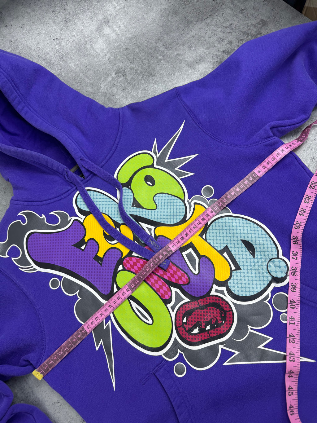Vintage Ecko Unltd Graffiti Graphic Oversized Skater Hoodie Y2K bluza z kapturem 2000s retro