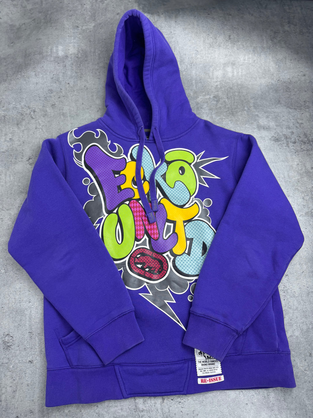 Vintage Ecko Unltd Graffiti Graphic Oversized Skater Hoodie Y2K bluza z kapturem 2000s retro