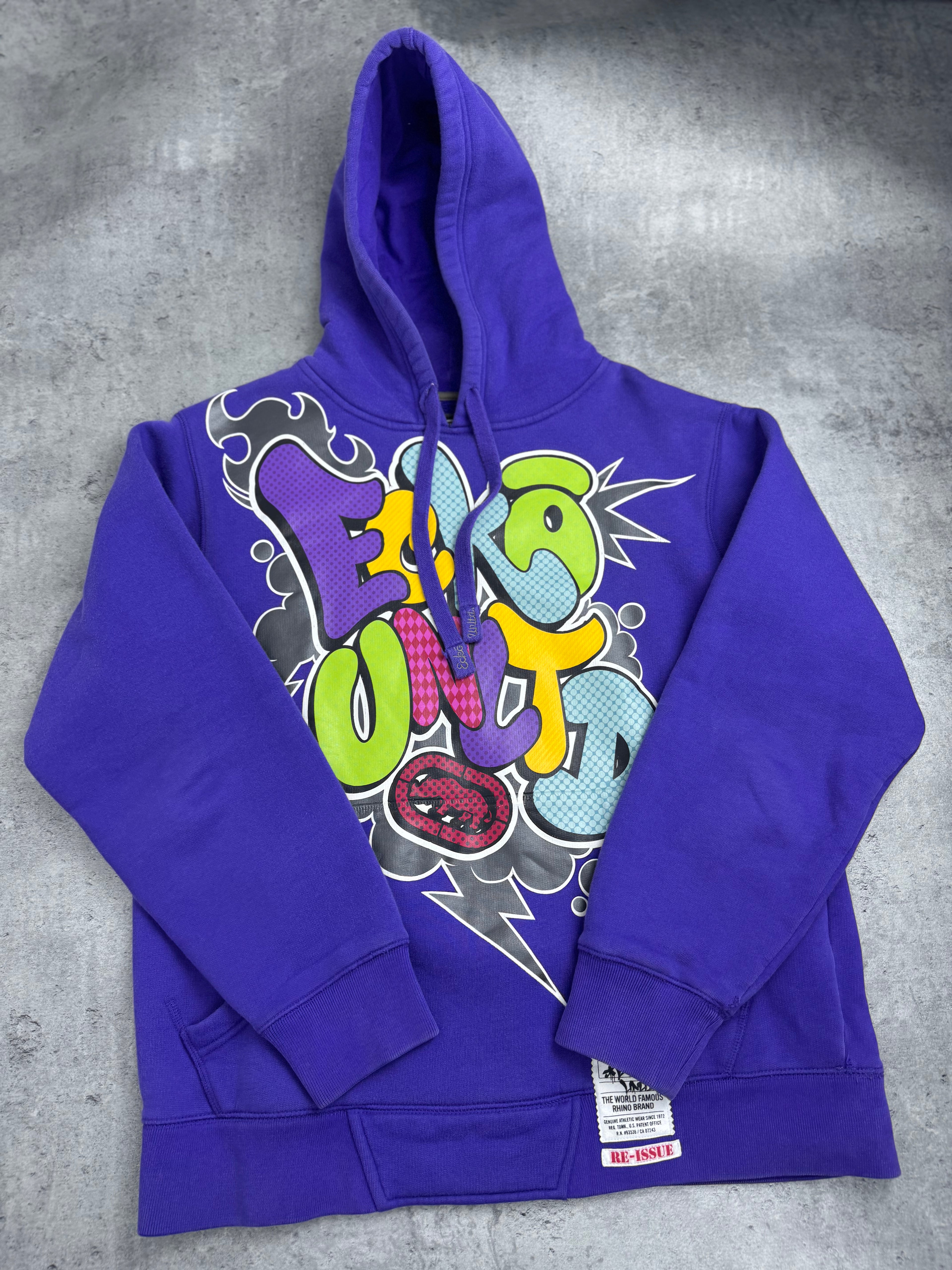 Vintage Ecko Unltd Graffiti Graphic Oversized Skater Hoodie Y2K bluza z kapturem 2000s retro