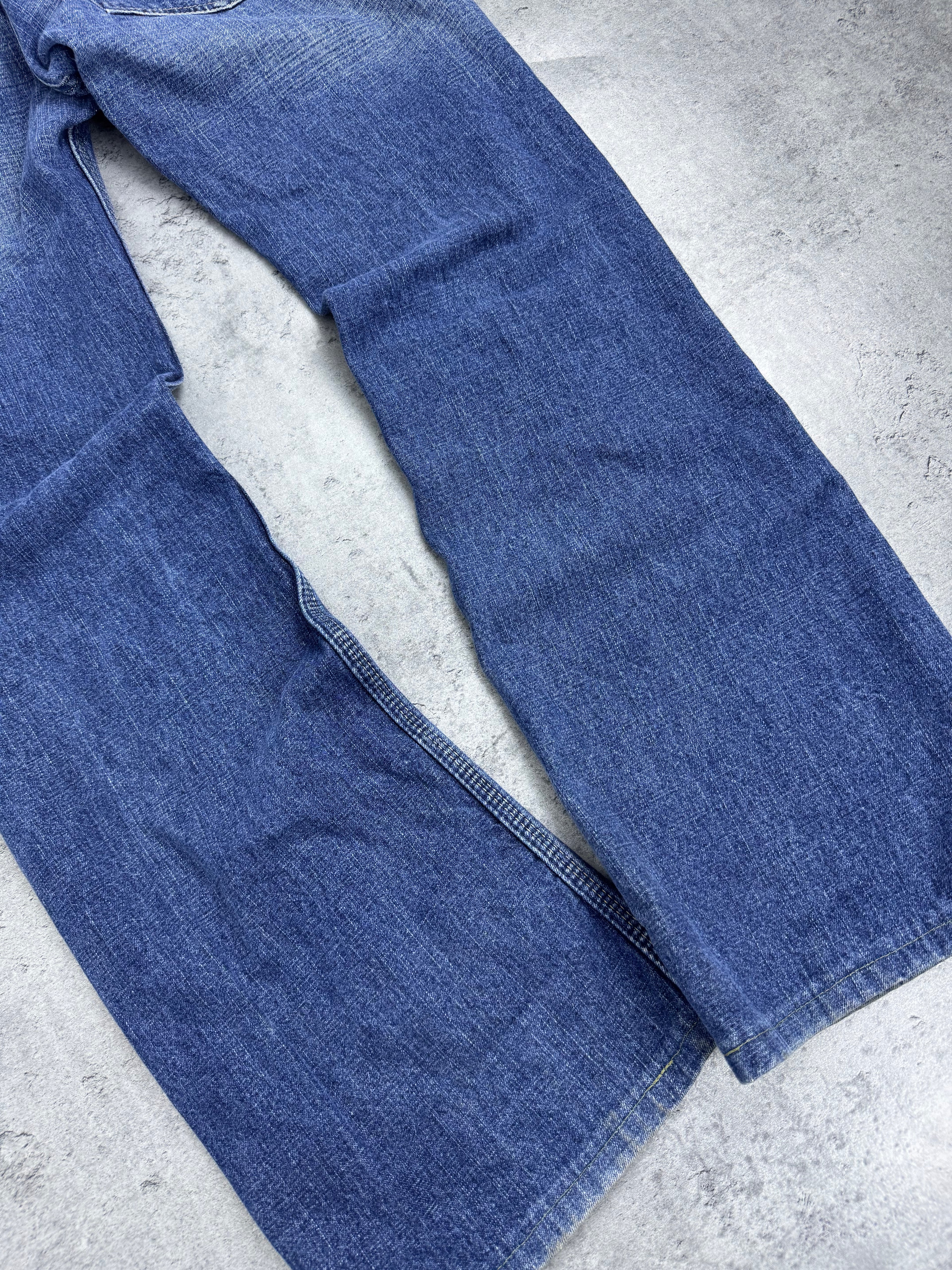 Diesel Industry Bootcut Spodnie Poszerzane Dzwony Flared y2k Jeansy Jeansowe 2000s Era Back Pocket Embroidery