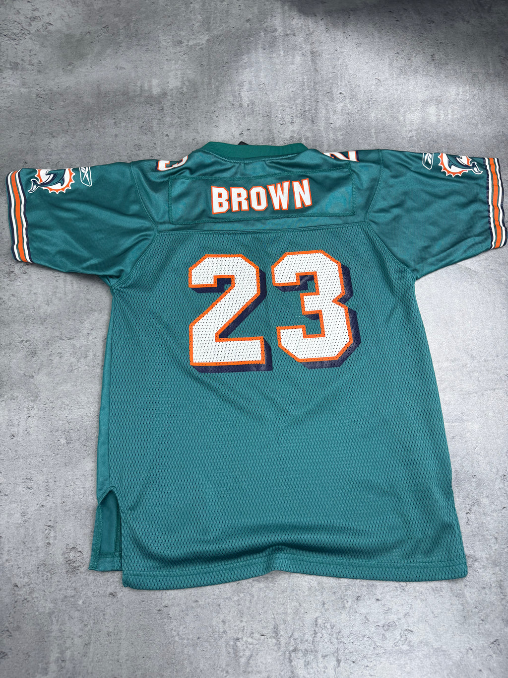 Reebok NFL Ronnie Brown Miami Dolphins Oversized Football Jersey vintage y2k oversized