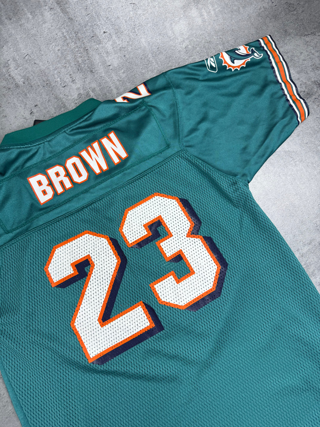 Reebok NFL Ronnie Brown Miami Dolphins Oversized Football Jersey vintage y2k oversized