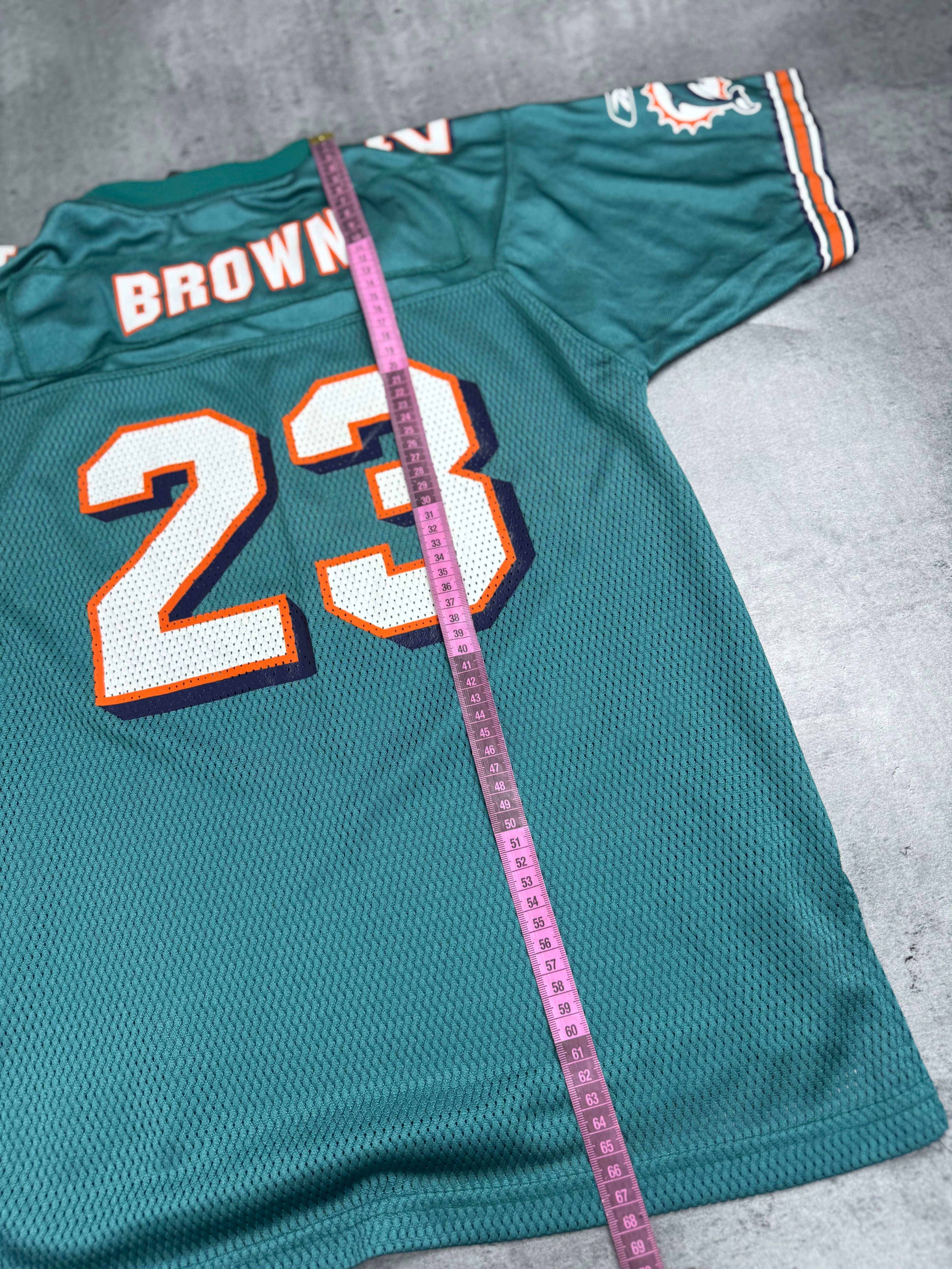 Reebok NFL Ronnie Brown Miami Dolphins Oversized Football Jersey vintage y2k oversized