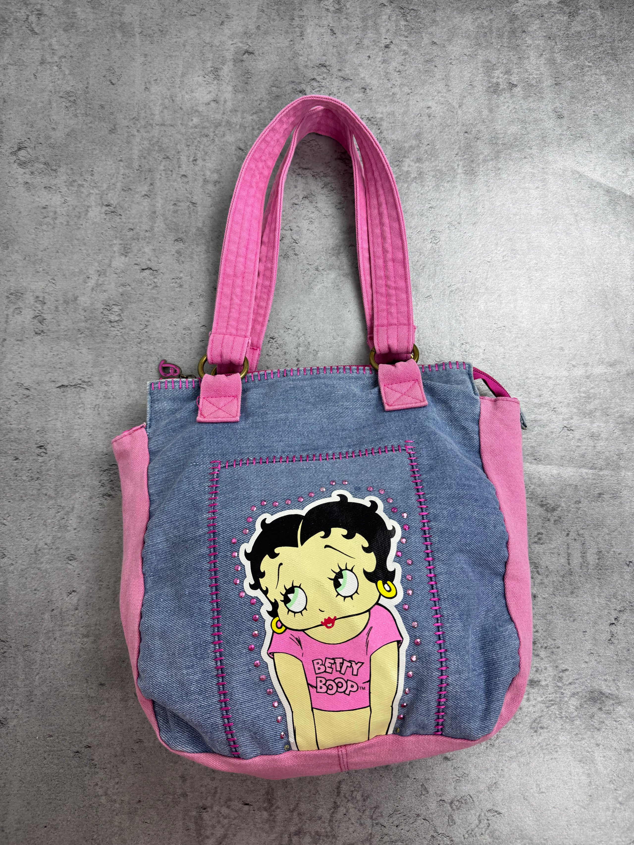 Betty Boop 2009 Jeansowa Torebka Cartoon Kidcore Y2K 2000s
