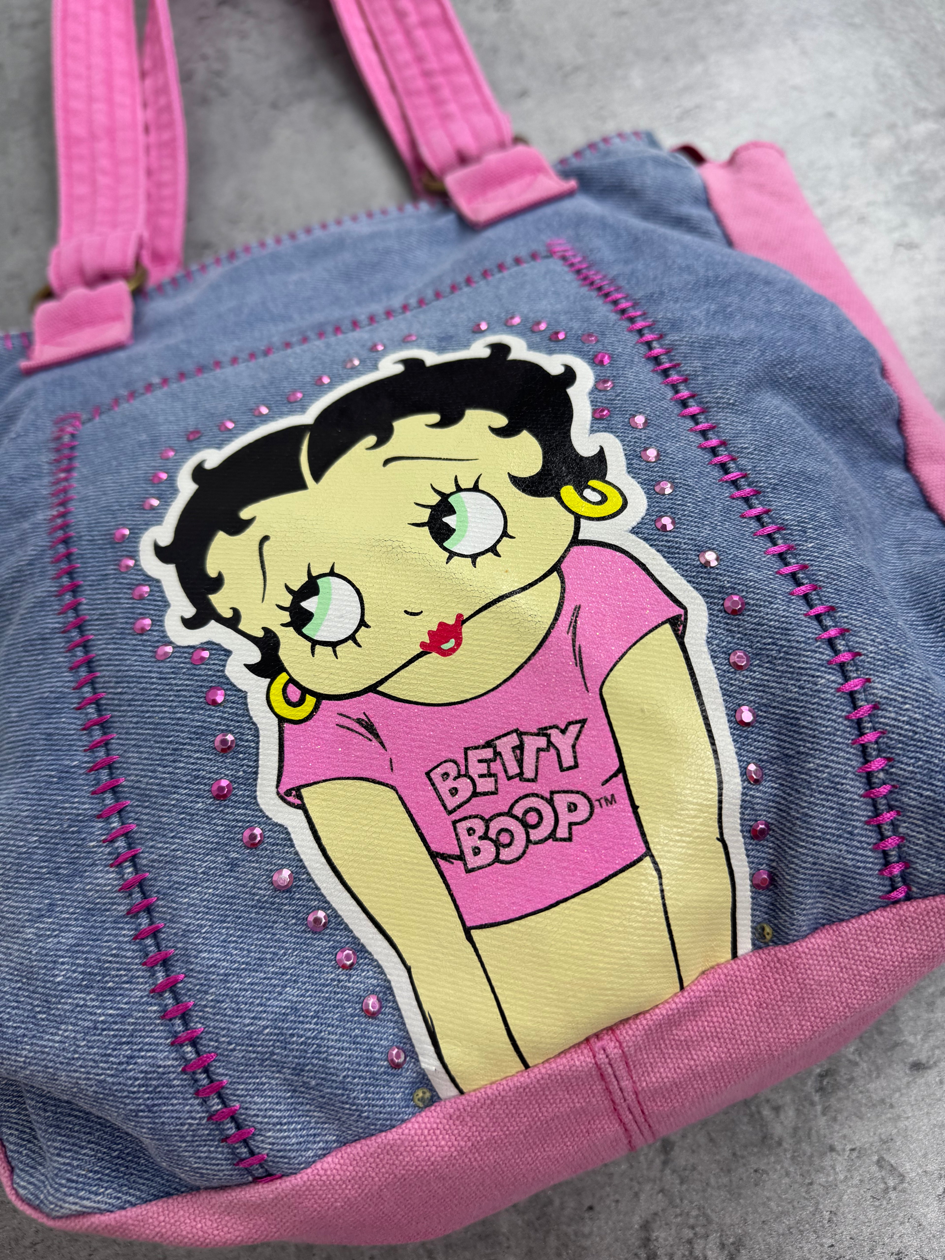 Betty Boop 2009 Jeansowa Torebka Cartoon Kidcore Y2K 2000s