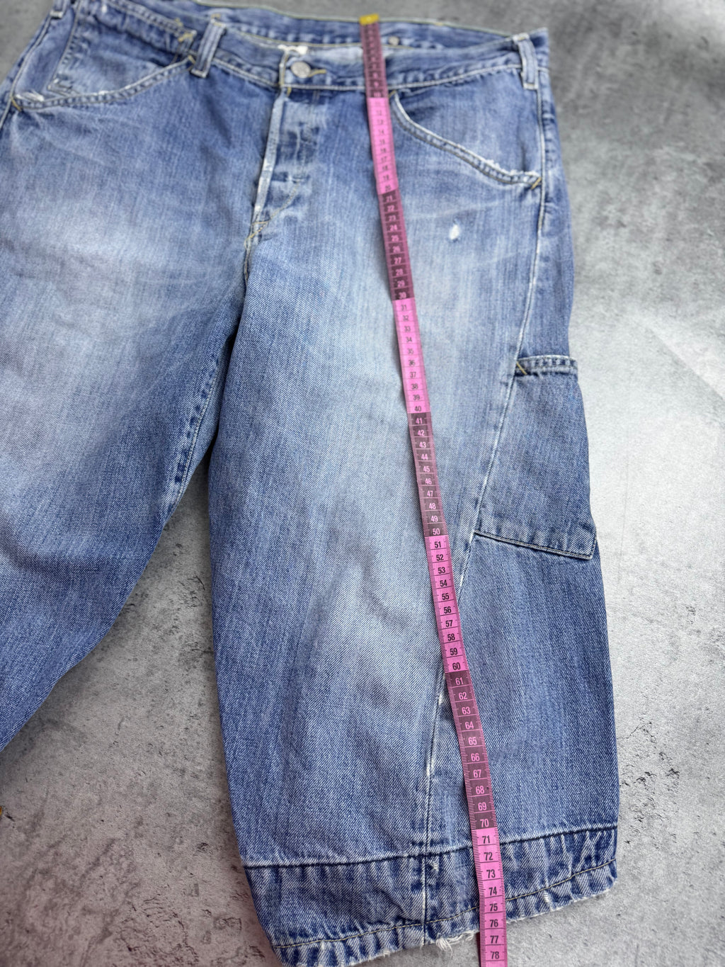 2003 Levi's Engineered Baggy Spodenki Jeansowe Vintage 2000s