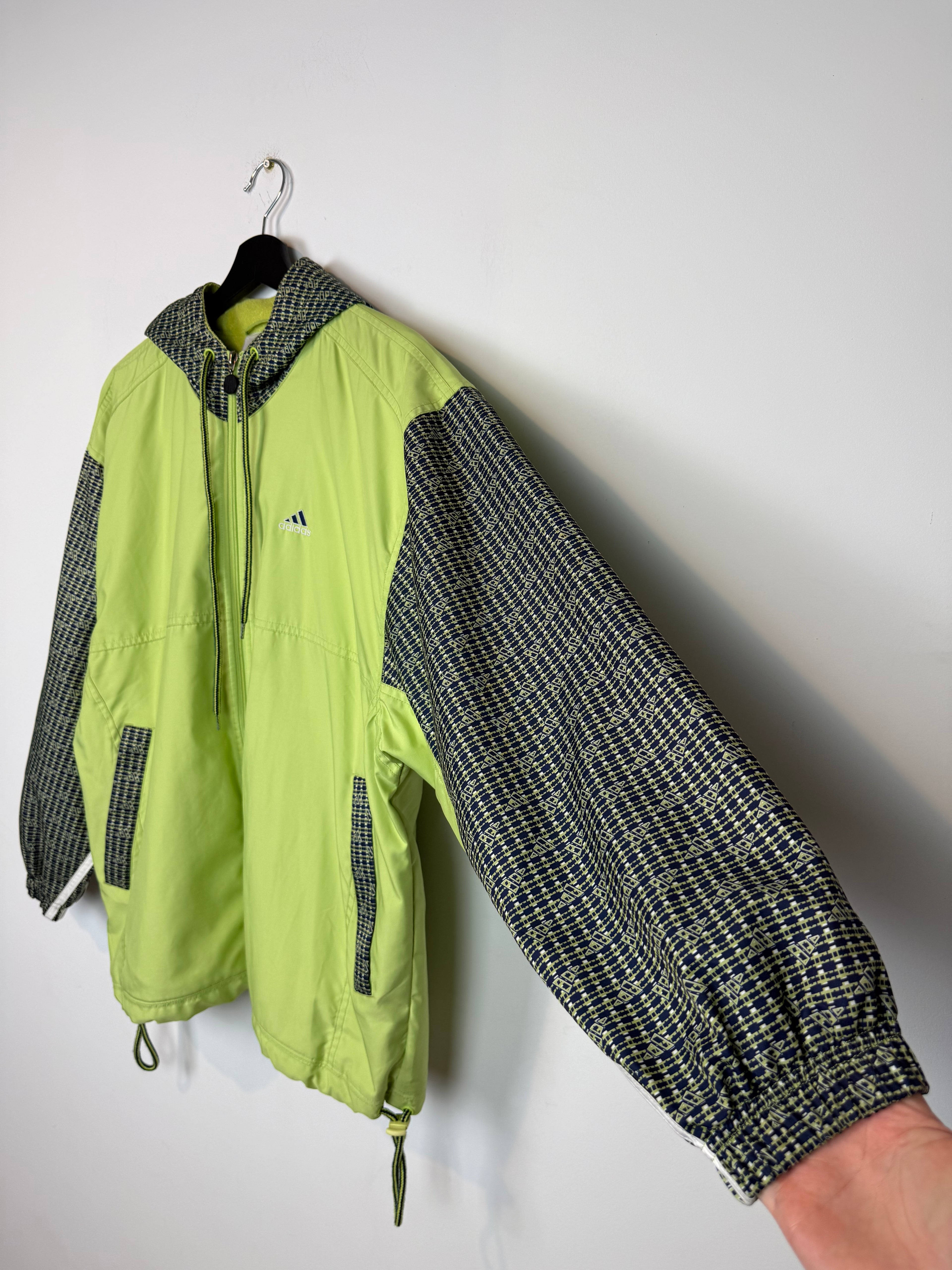 Vintage 90s Adidas Logo Windbreaker Jacket Actual Size M