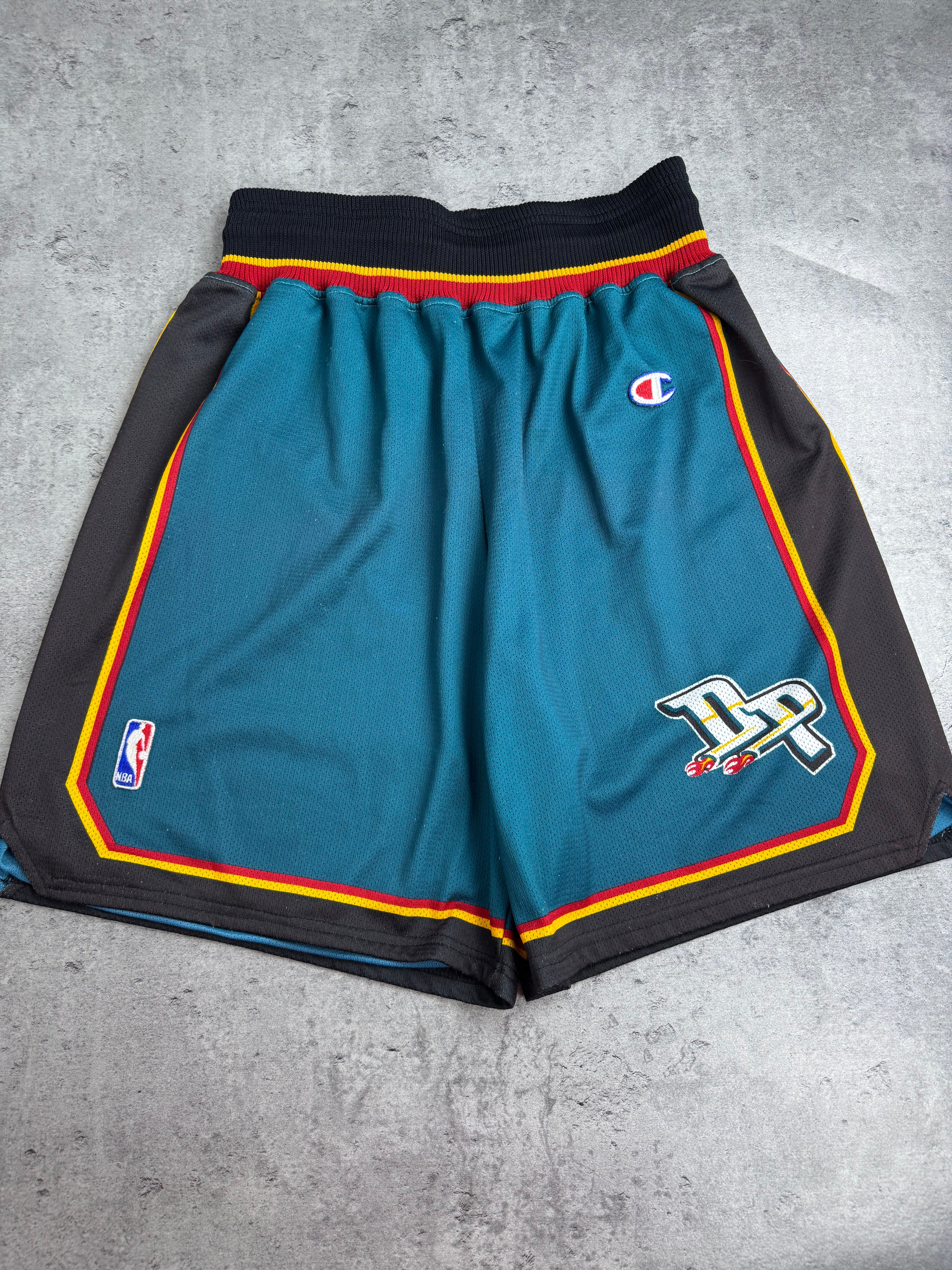 1996 Champion Detroit Pistons Spodenki Sportowe Koszykarskie Meczowe Vintage 90s NBA Shorts